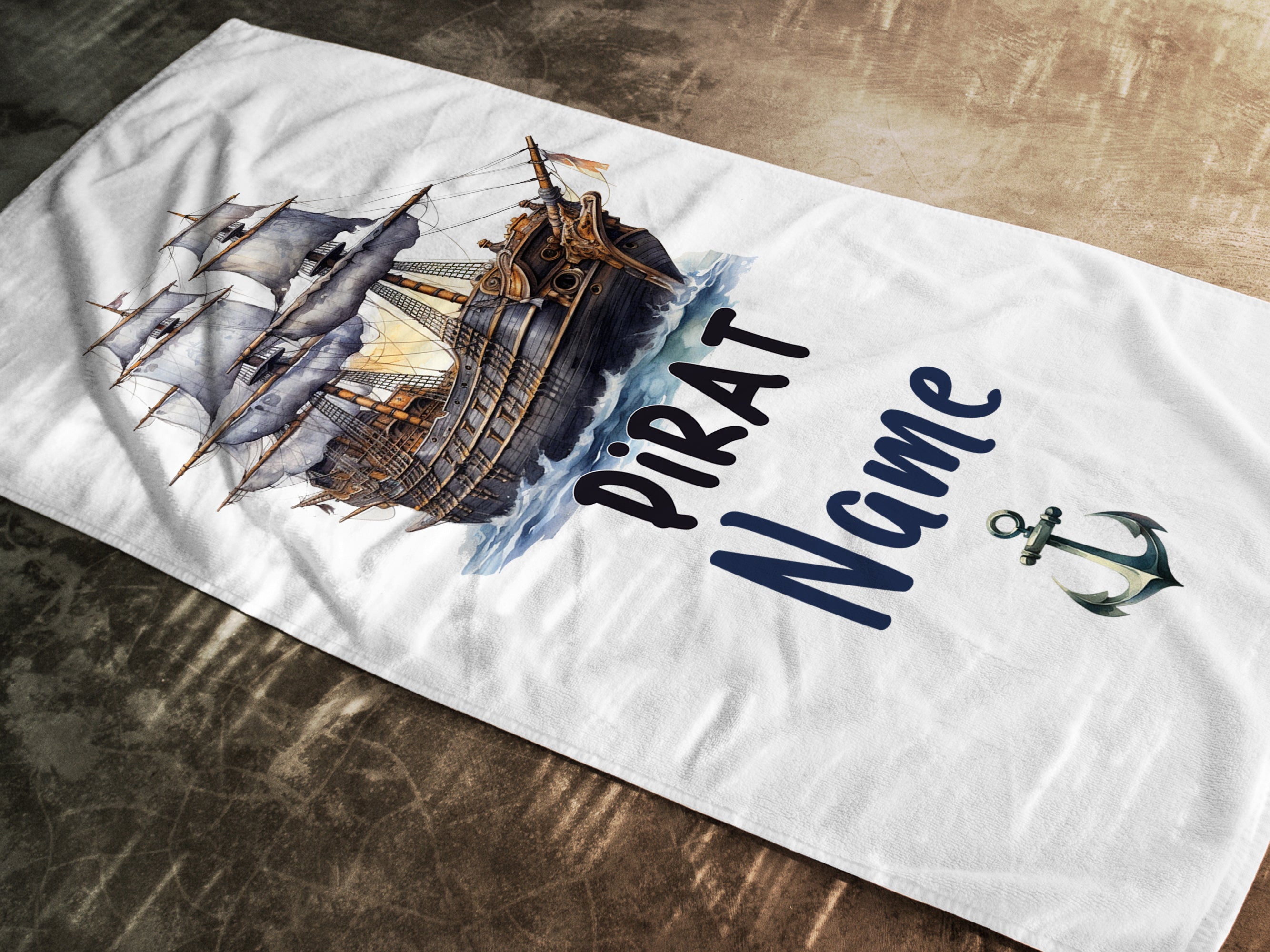 Handtuch Piratenschiff