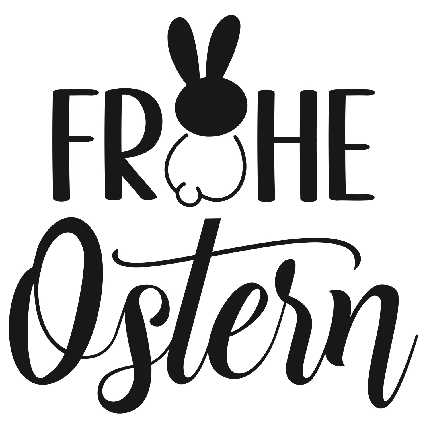 Wandtattoo Frohe Ostern - Fröhliche Feiertagsstimmung