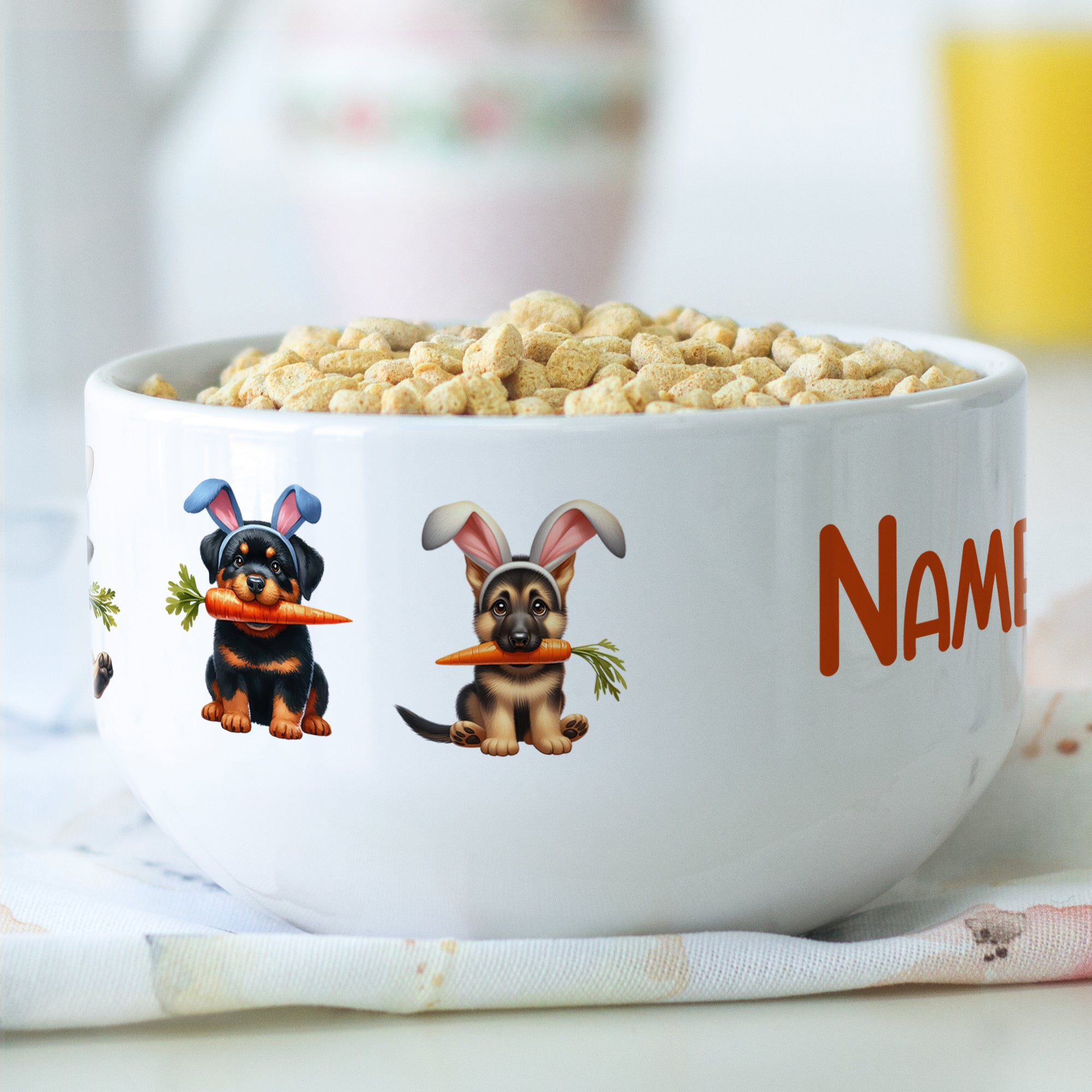 Müslischale Ostern mit Hunde-Motiven