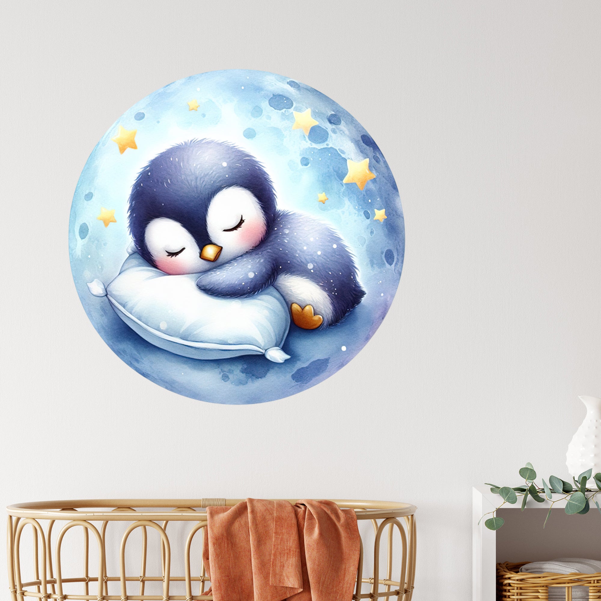 Wandtattoo Schlafender Pinguin - Für süße Träume