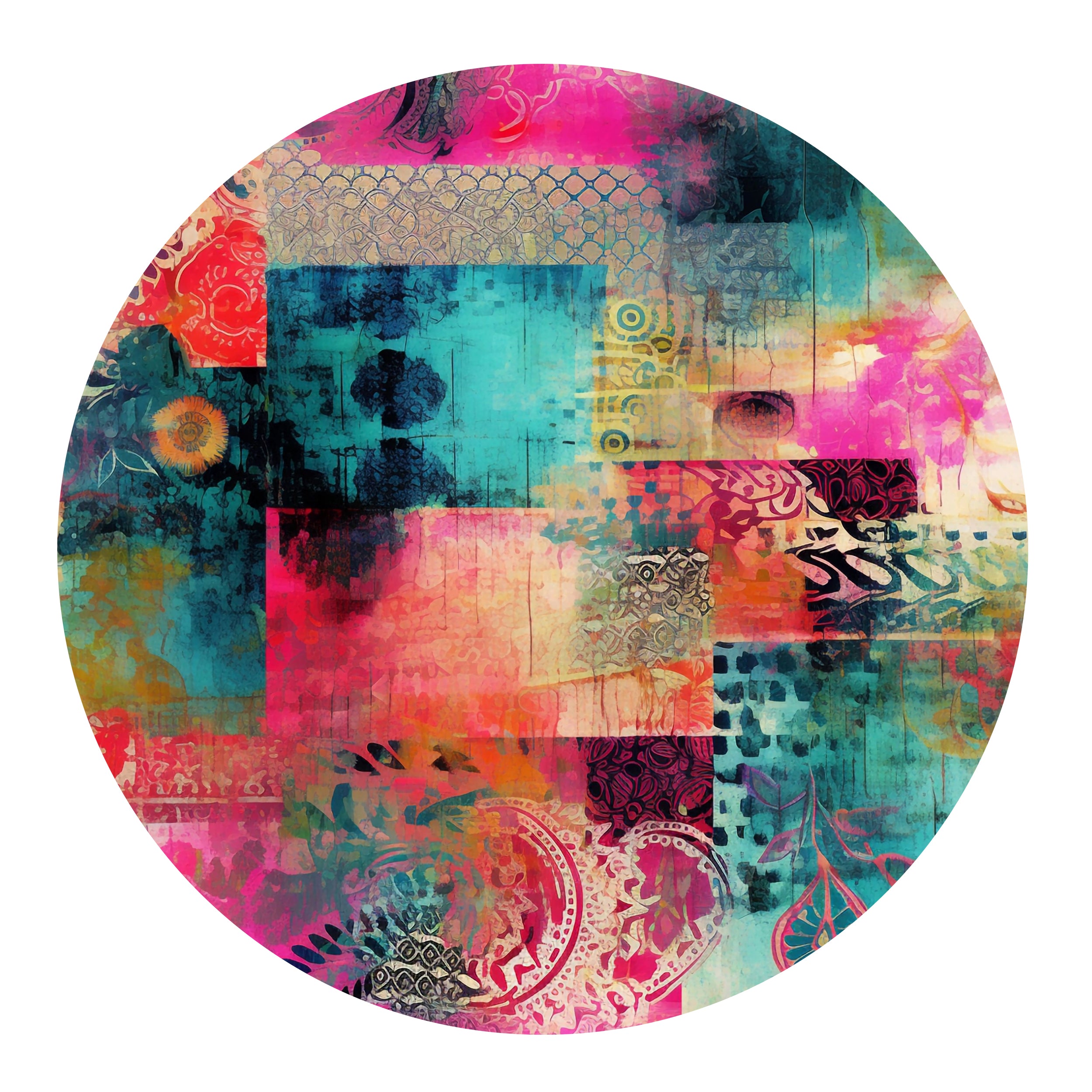 Wandtattoo Bunte Collage