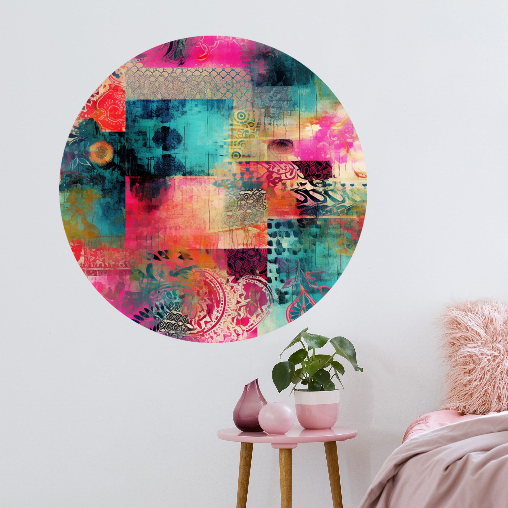 Wandtattoo Bunte Collage