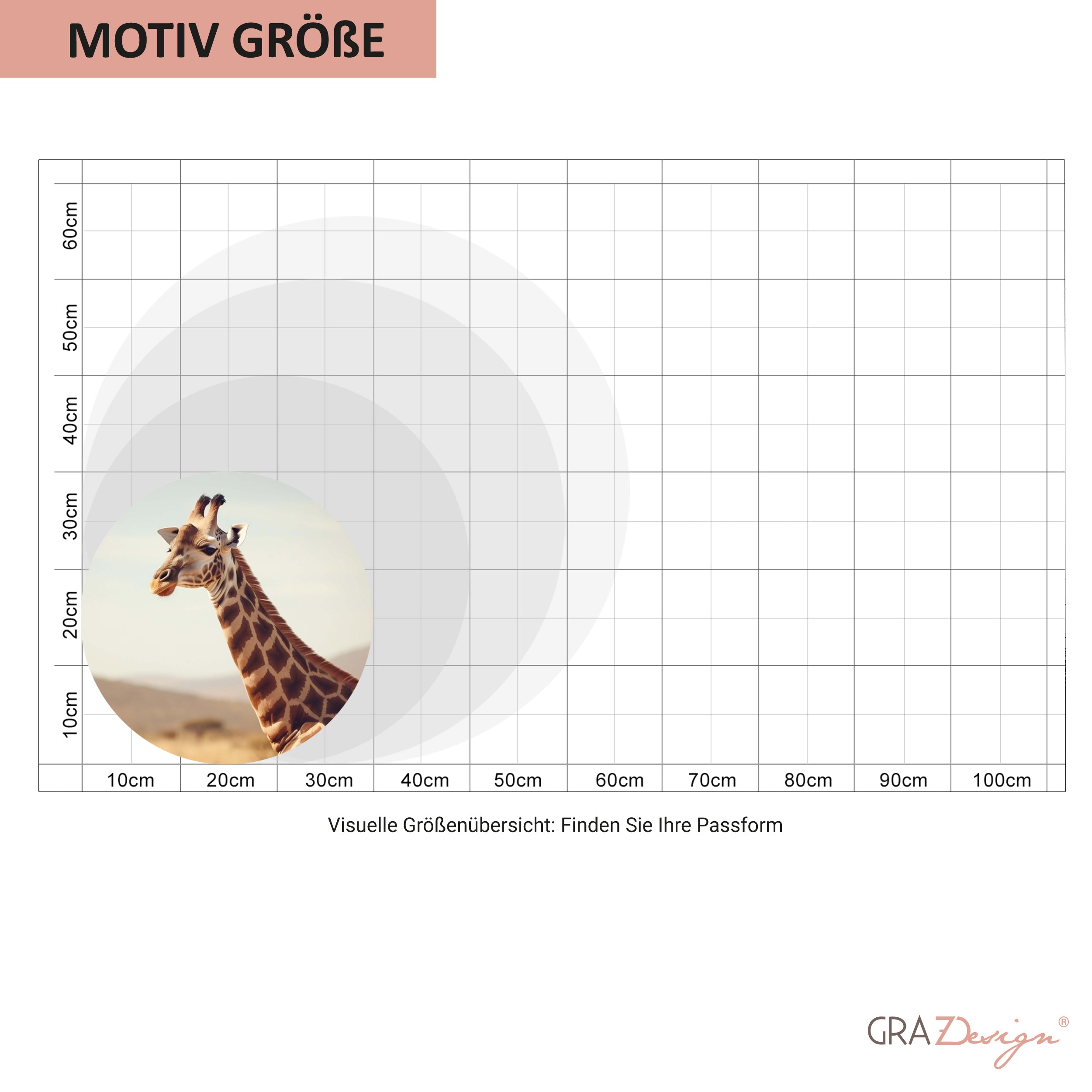 Wandtattoo Giraffe - Ein Blick voller Anmut