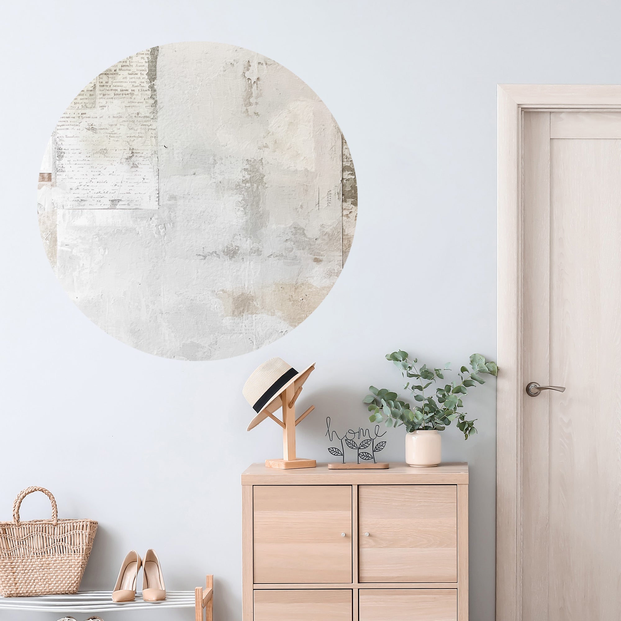 Wandtattoo in sanften Grautönen