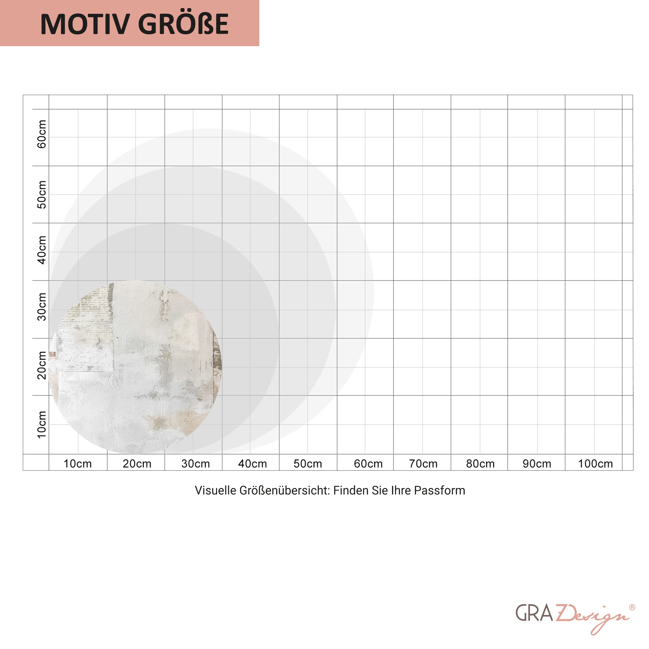 Wandtattoo in sanften Grautönen