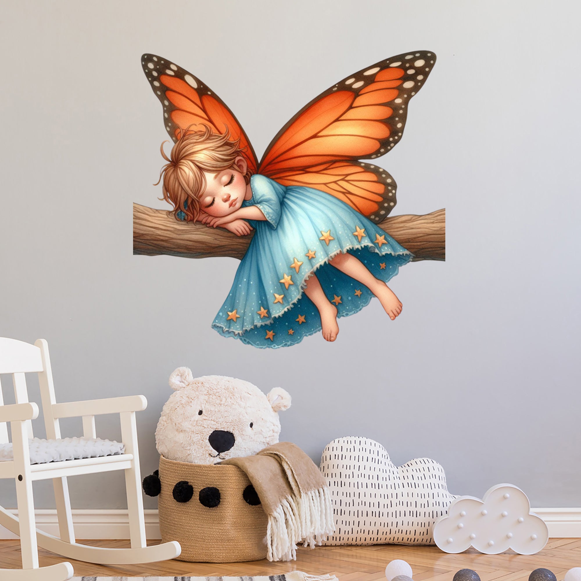 Wandtattoo Schmetterlingsmädchen