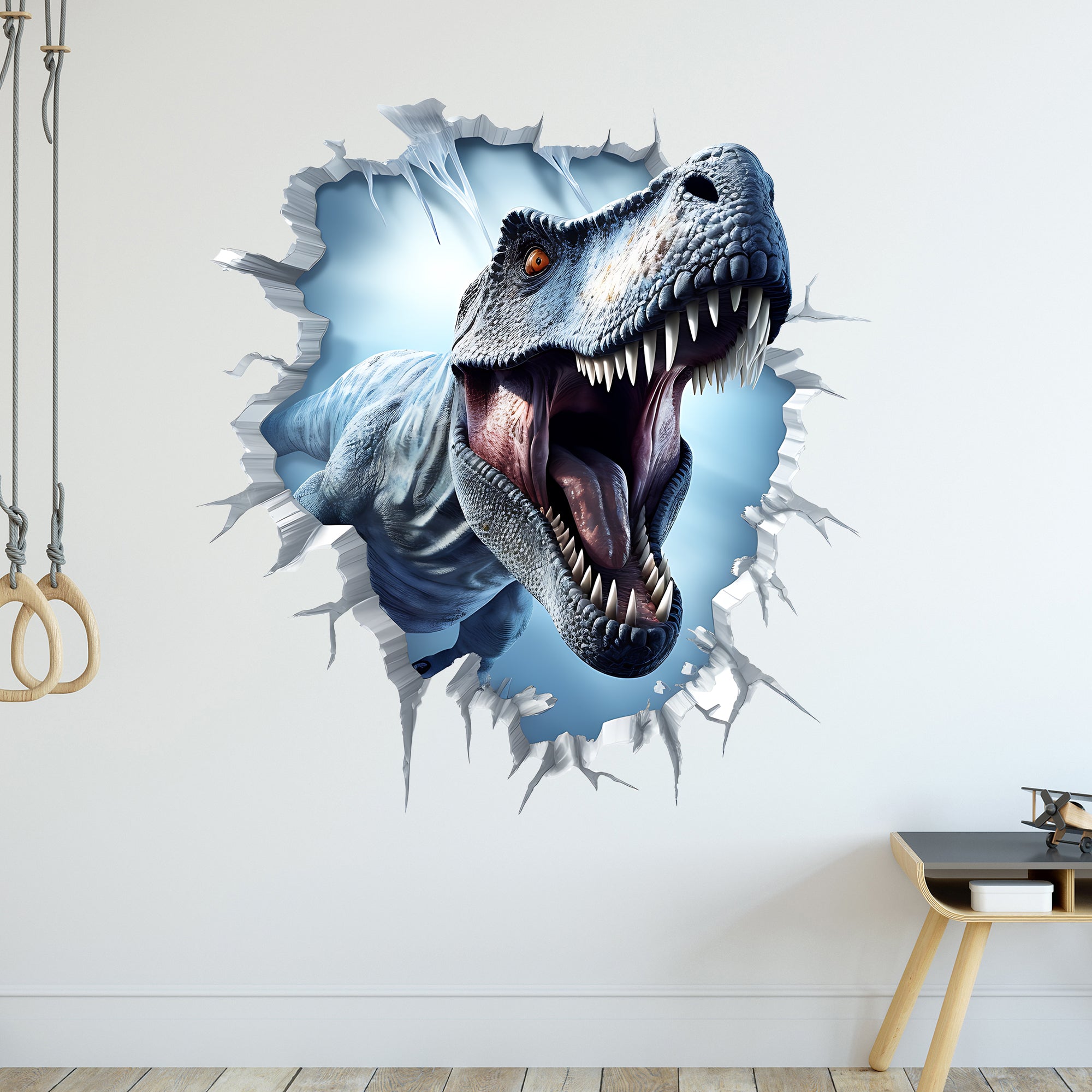 Wandtattoo Tyrannosaurus Rex Wanddurchbruch