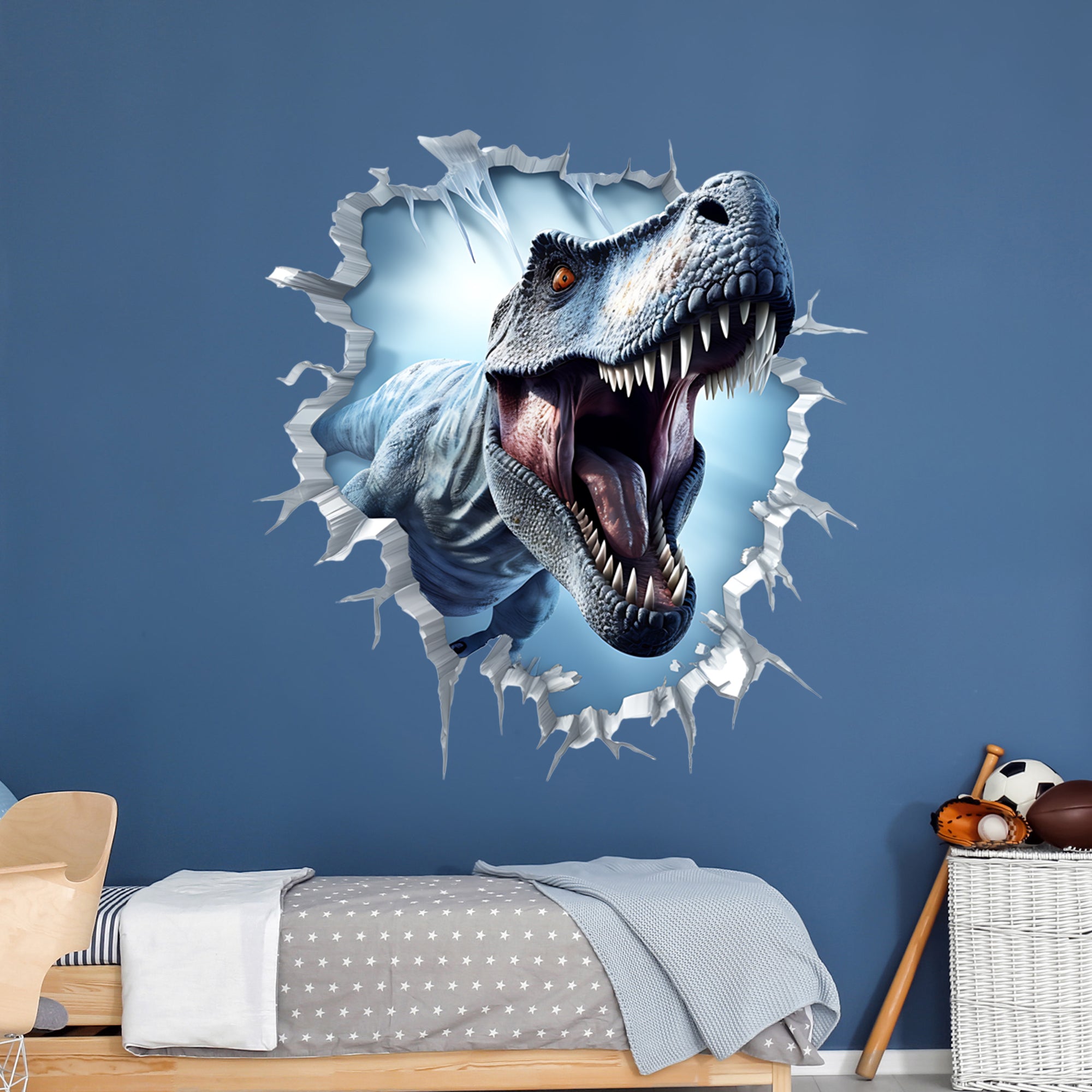 Wandtattoo Tyrannosaurus Rex Wanddurchbruch