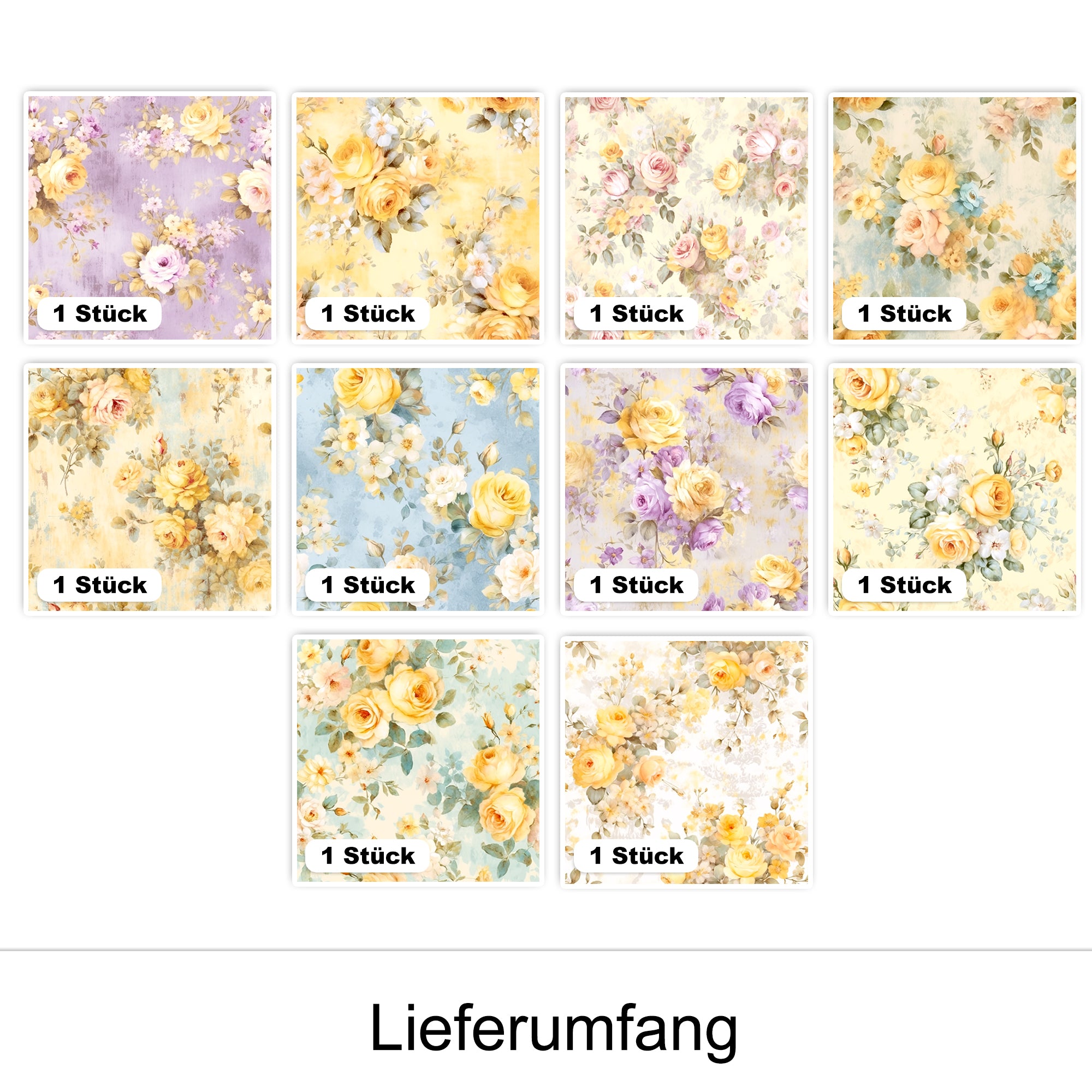 Fliesenaufkleber mit floralen Motiven