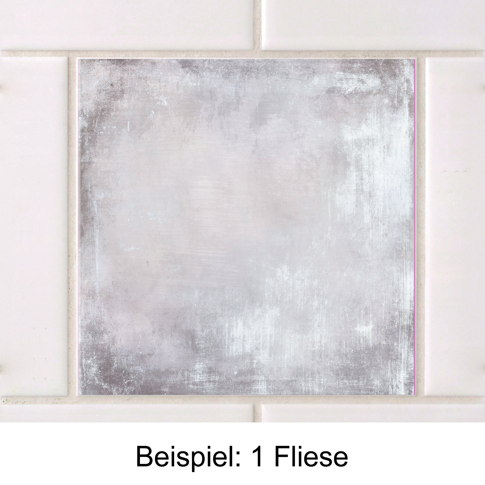 Graue Fliese mit matter Oberfläche und strukturiertem Design.