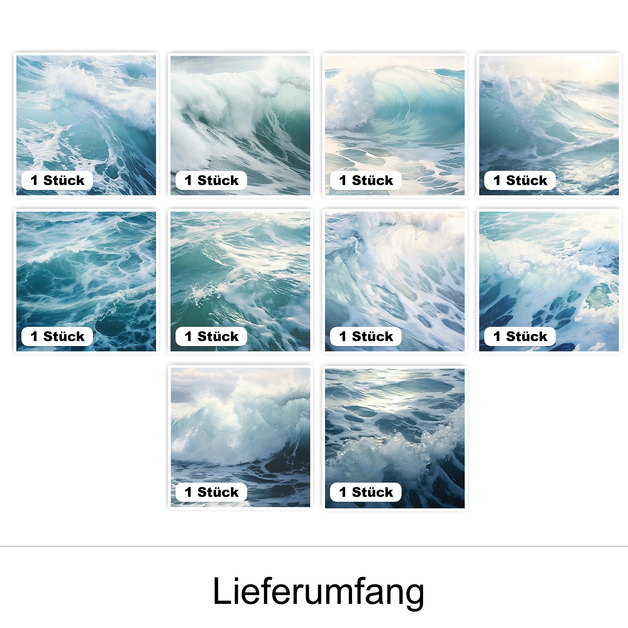 Fliesenaufkleber Wellenmotiv