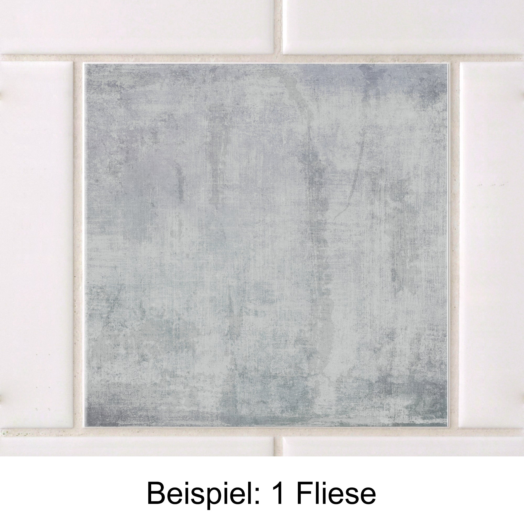 Graue Fliese mit mattem, strukturiertem Finish.