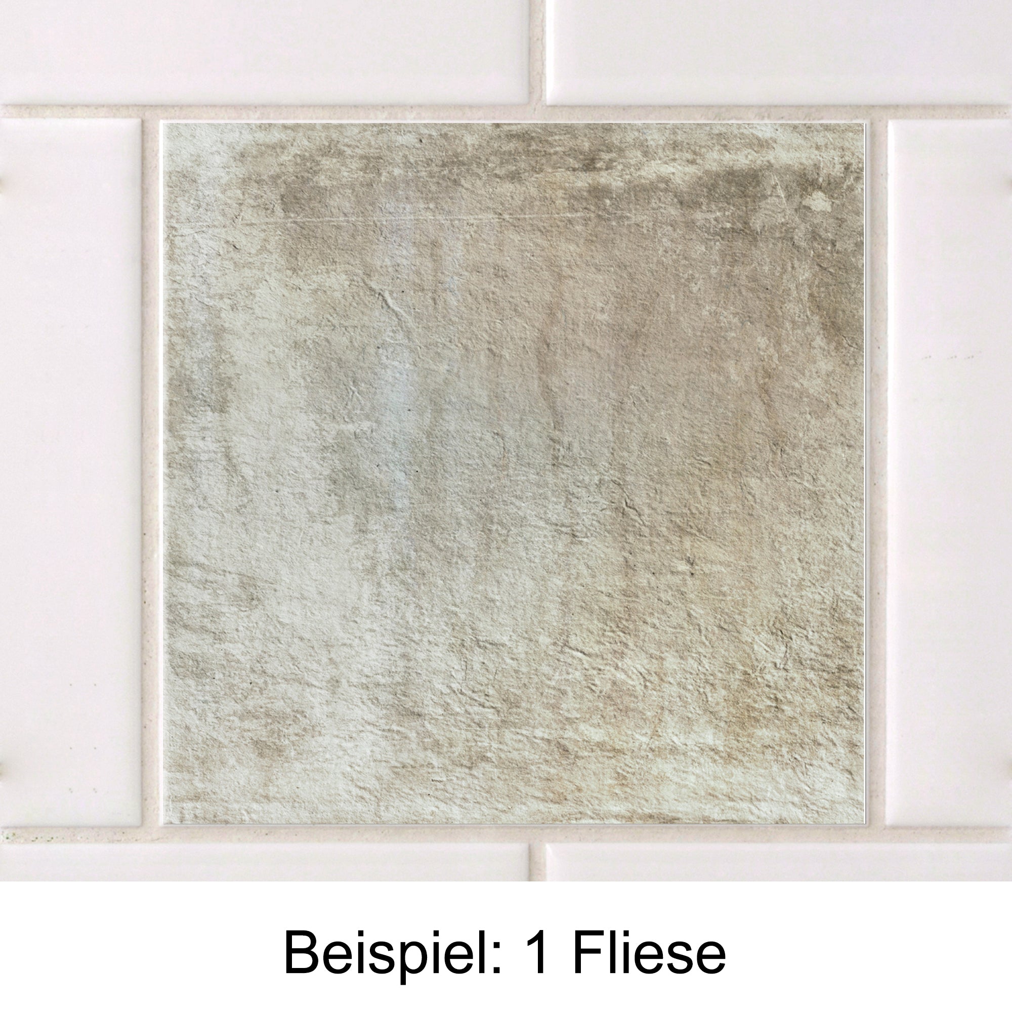 Graue Fliese mit strukturierter Oberfläche, quadratisch.