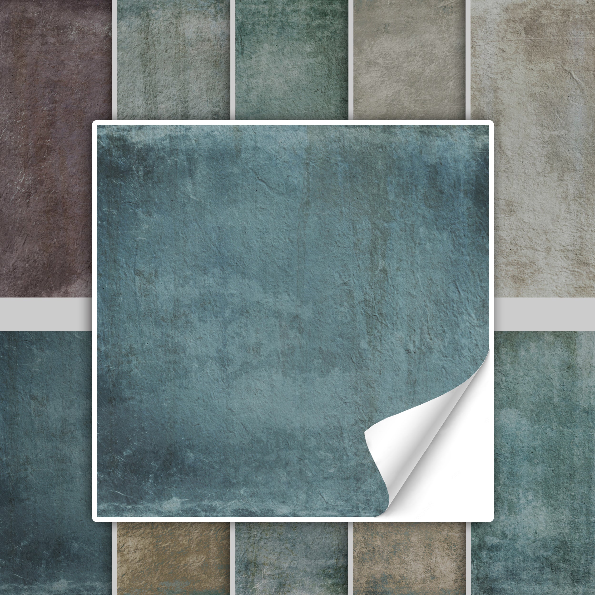 Dunkelblauer strukturierter Hintergrund mit abgerollter Ecke.