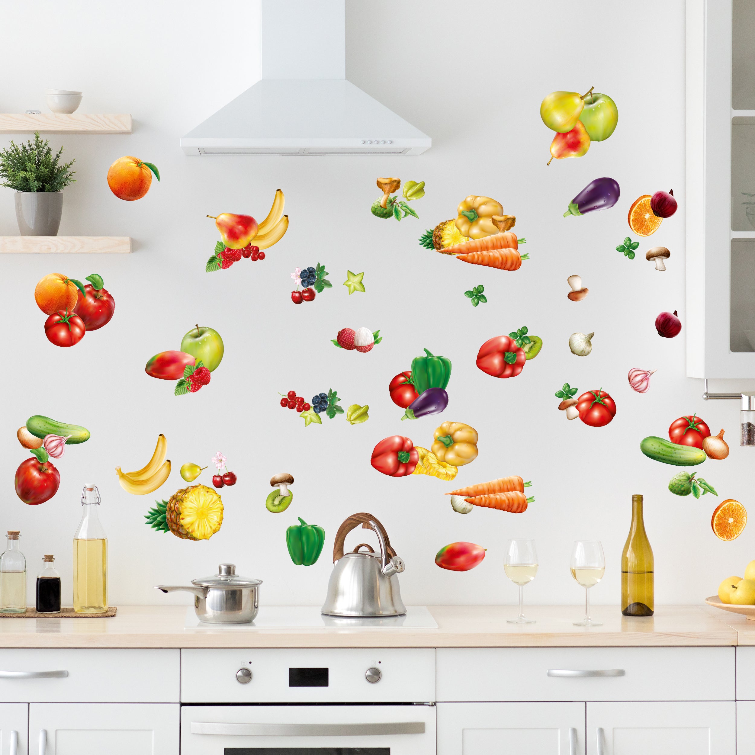Wandtattoo Früchte und Gemüse