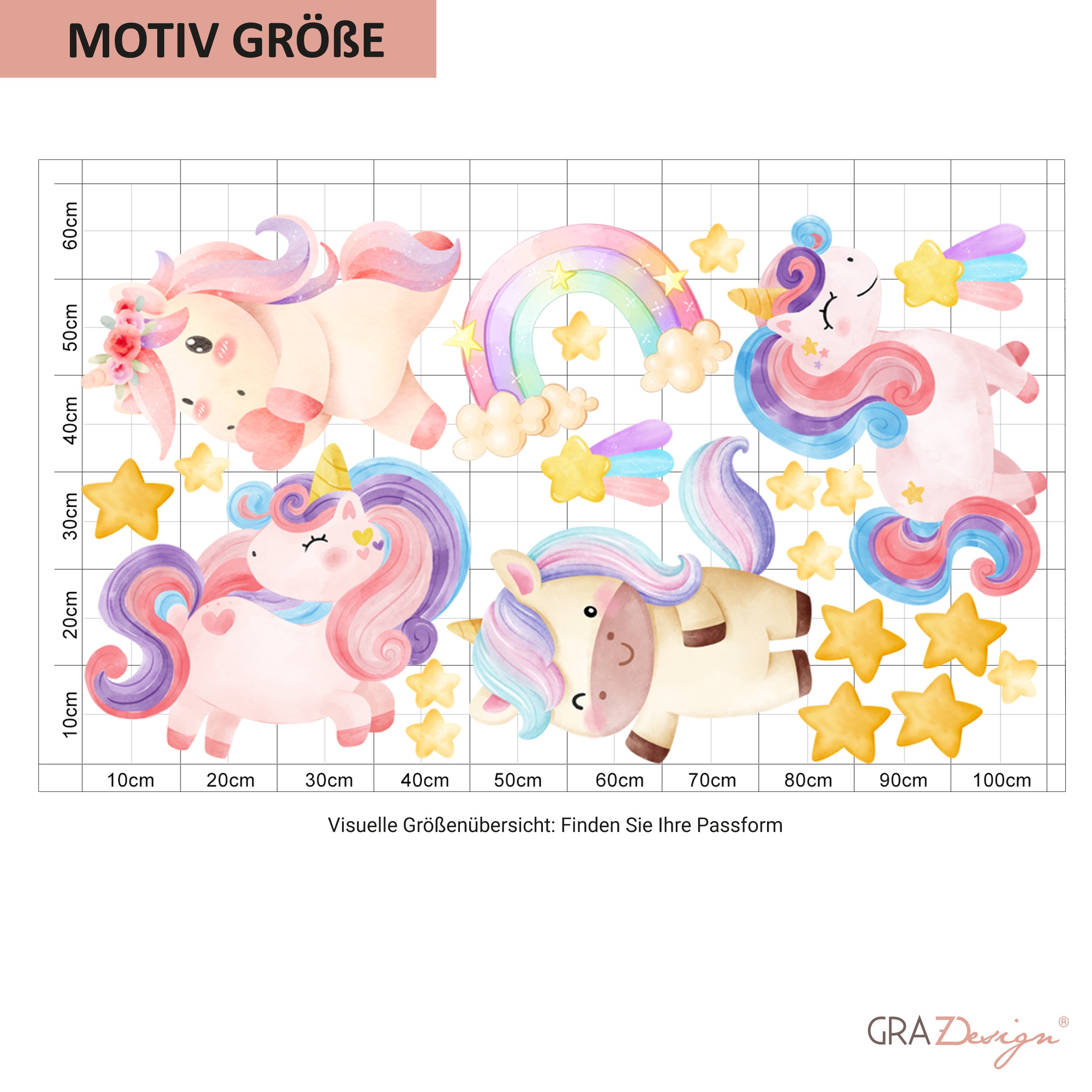 Wandtattoo Einhornwelt