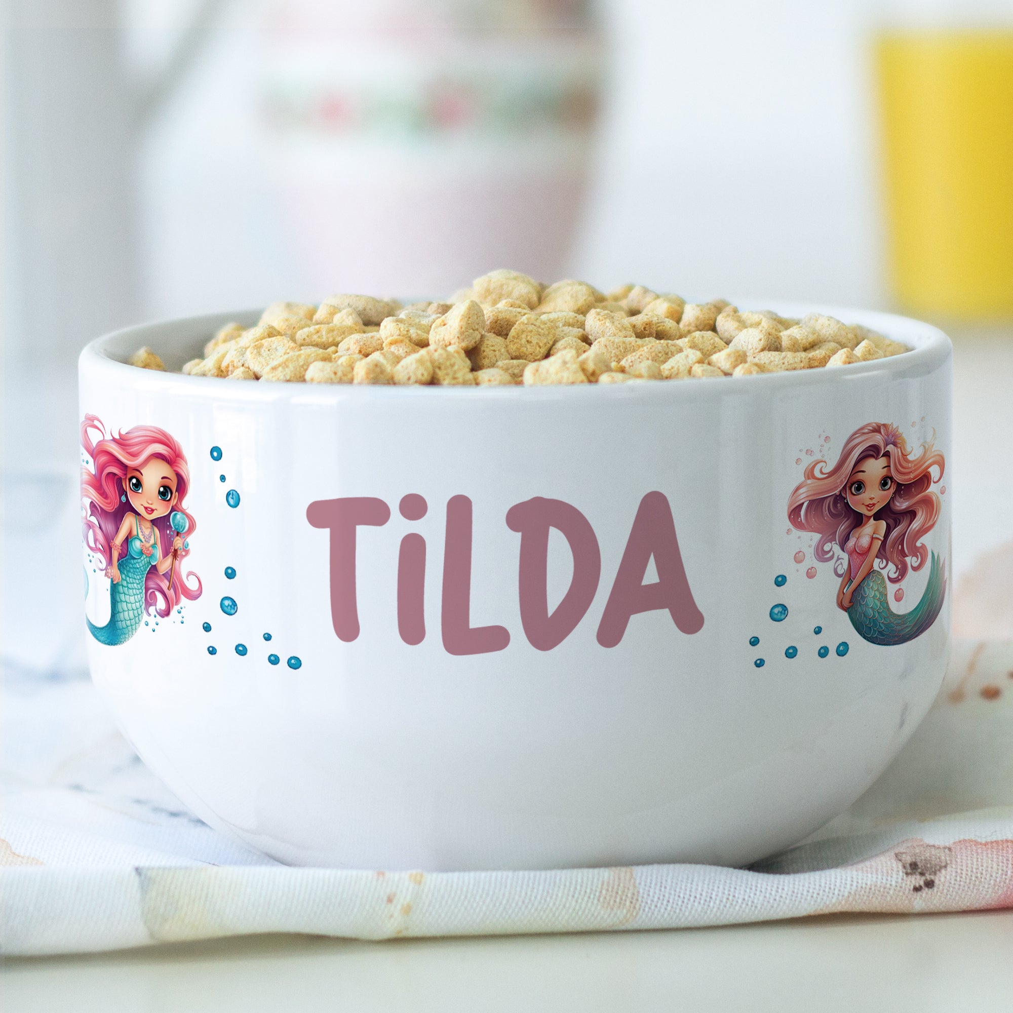 Müslischale mit Name & Meerjungfrau