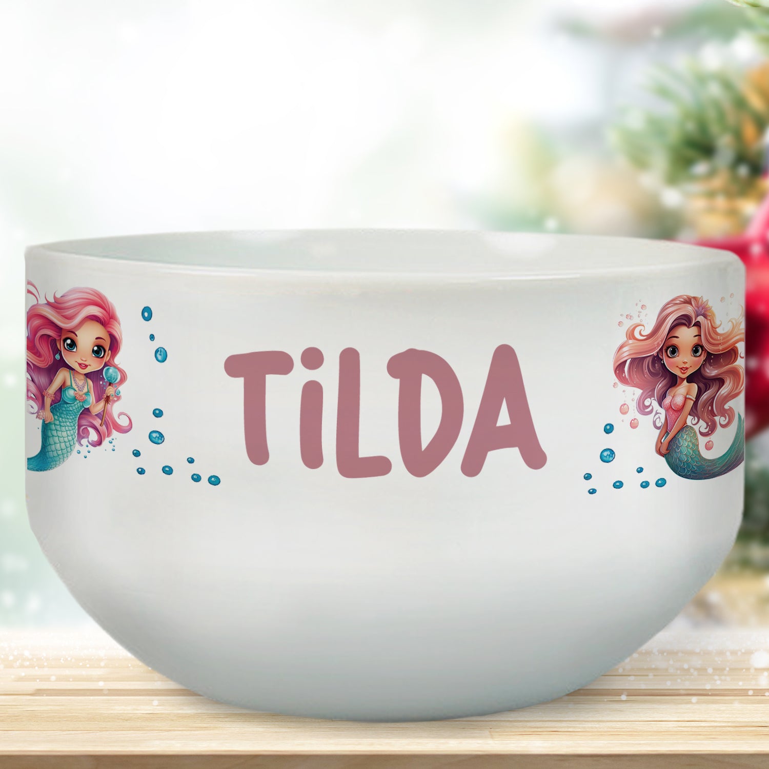 Müslischale mit Name & Meerjungfrau