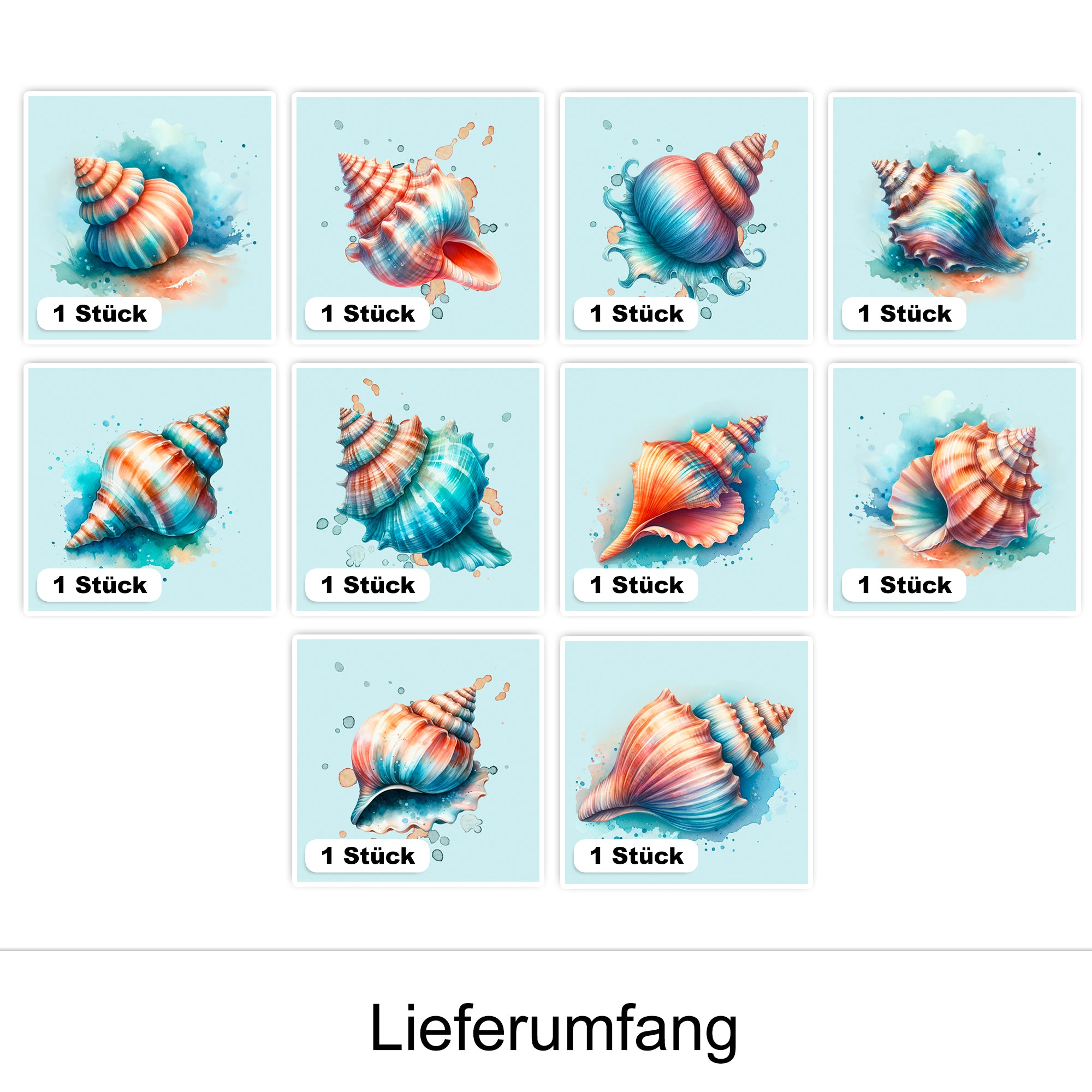 Fliesenaufkleber Muscheln