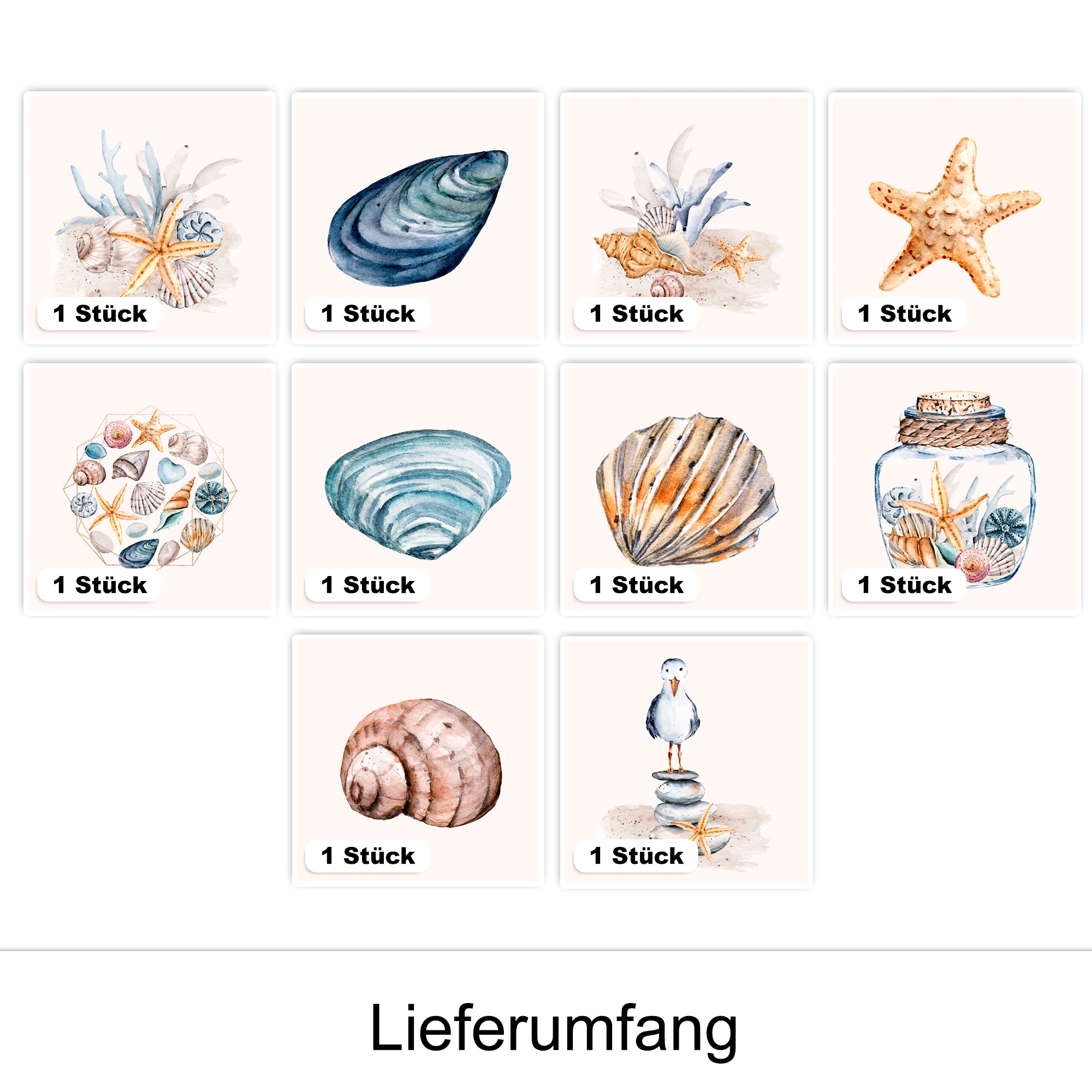 Fliesenaufkleber Möwe auf Steinen