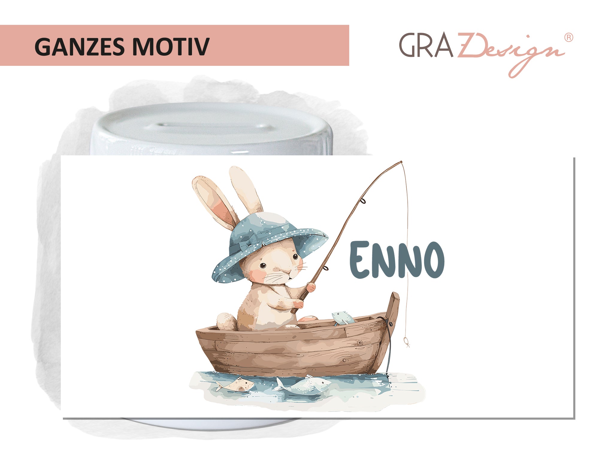 Spardose mit niedlichem Hasenmotiv - Für kleine Sparfüchse