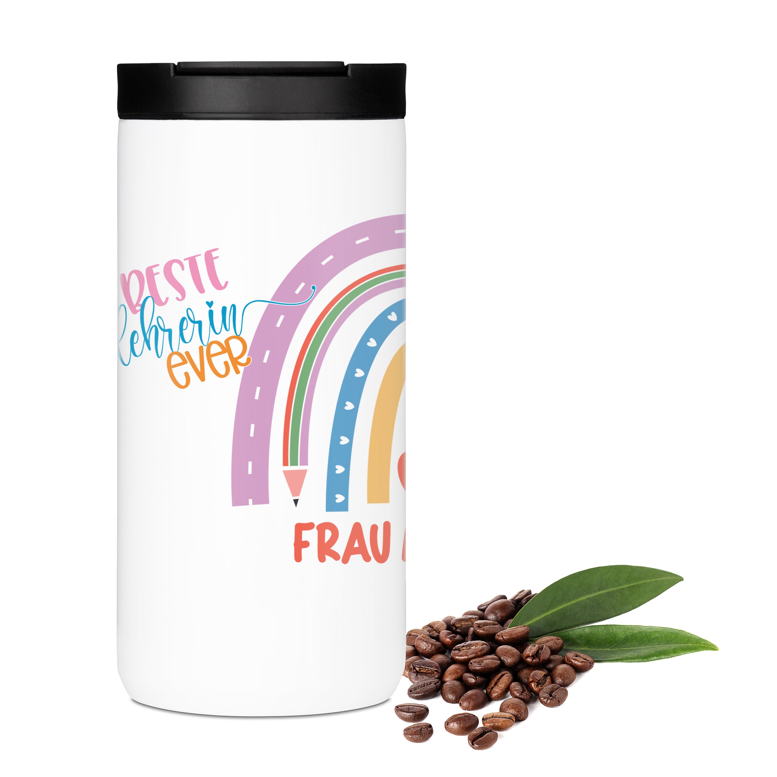 Kaffeebecher Regenbogen - Für die beste Lehrerin