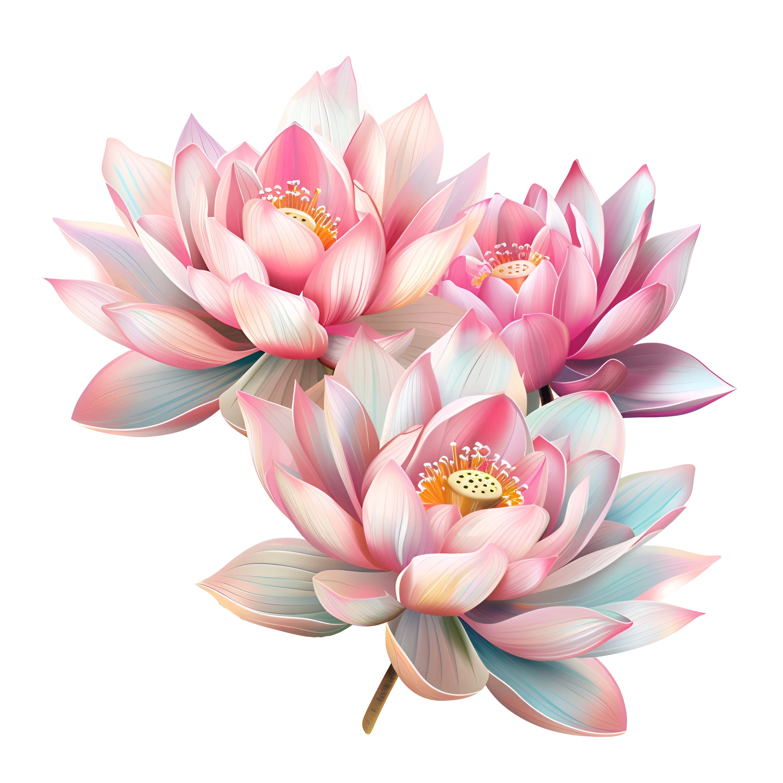 Wandtattoo Lotusblüten