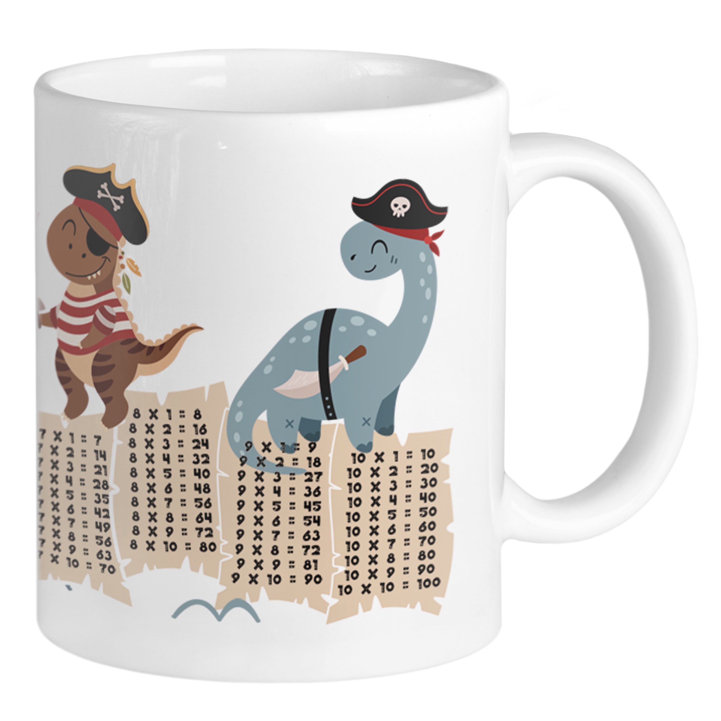 1x1 Tasse Piraten-Dinosaurier