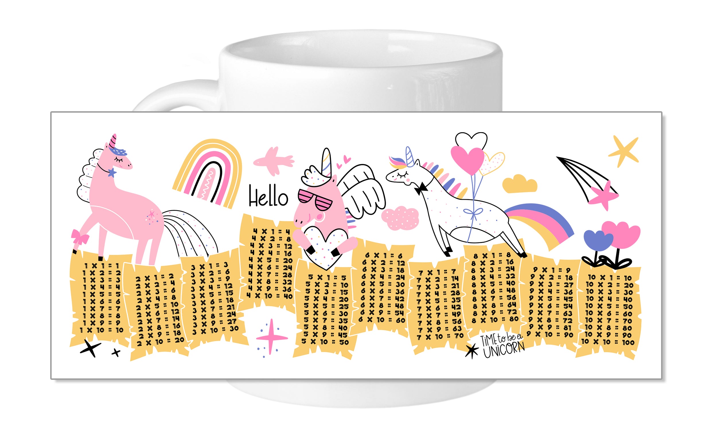 1x1 Tasse Einhorn-Motiv