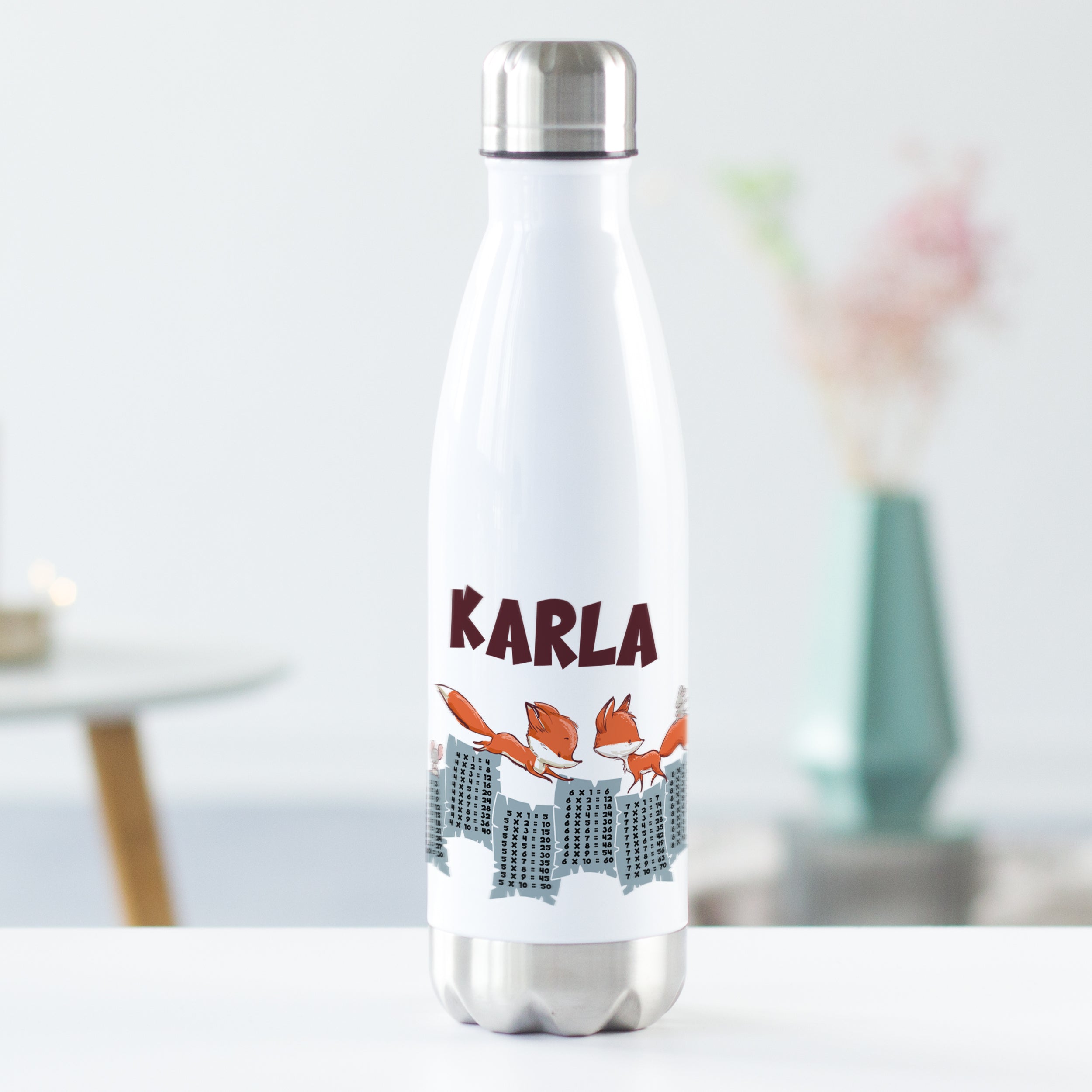 Thermosflasche 1x1 mit Fuchs-Motiv