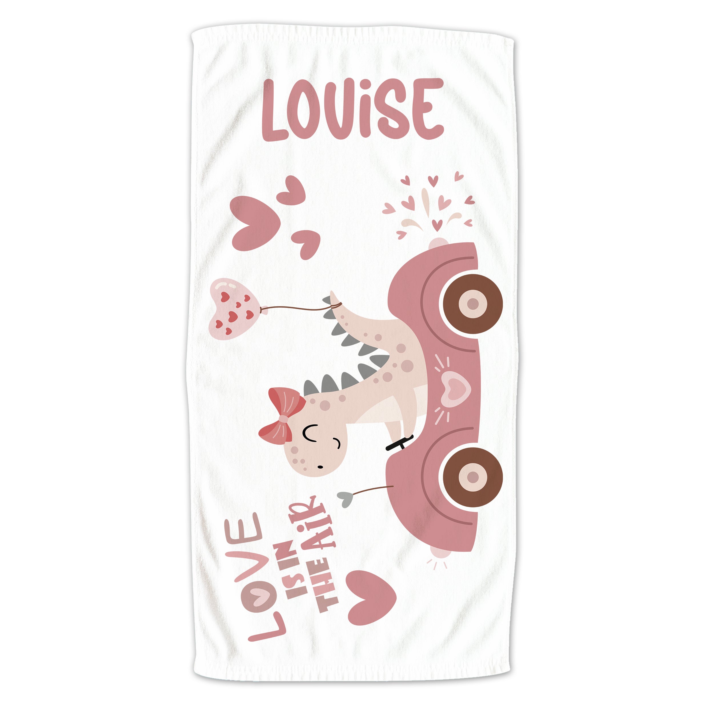 Handtuch mit Dinosaurier in rosa