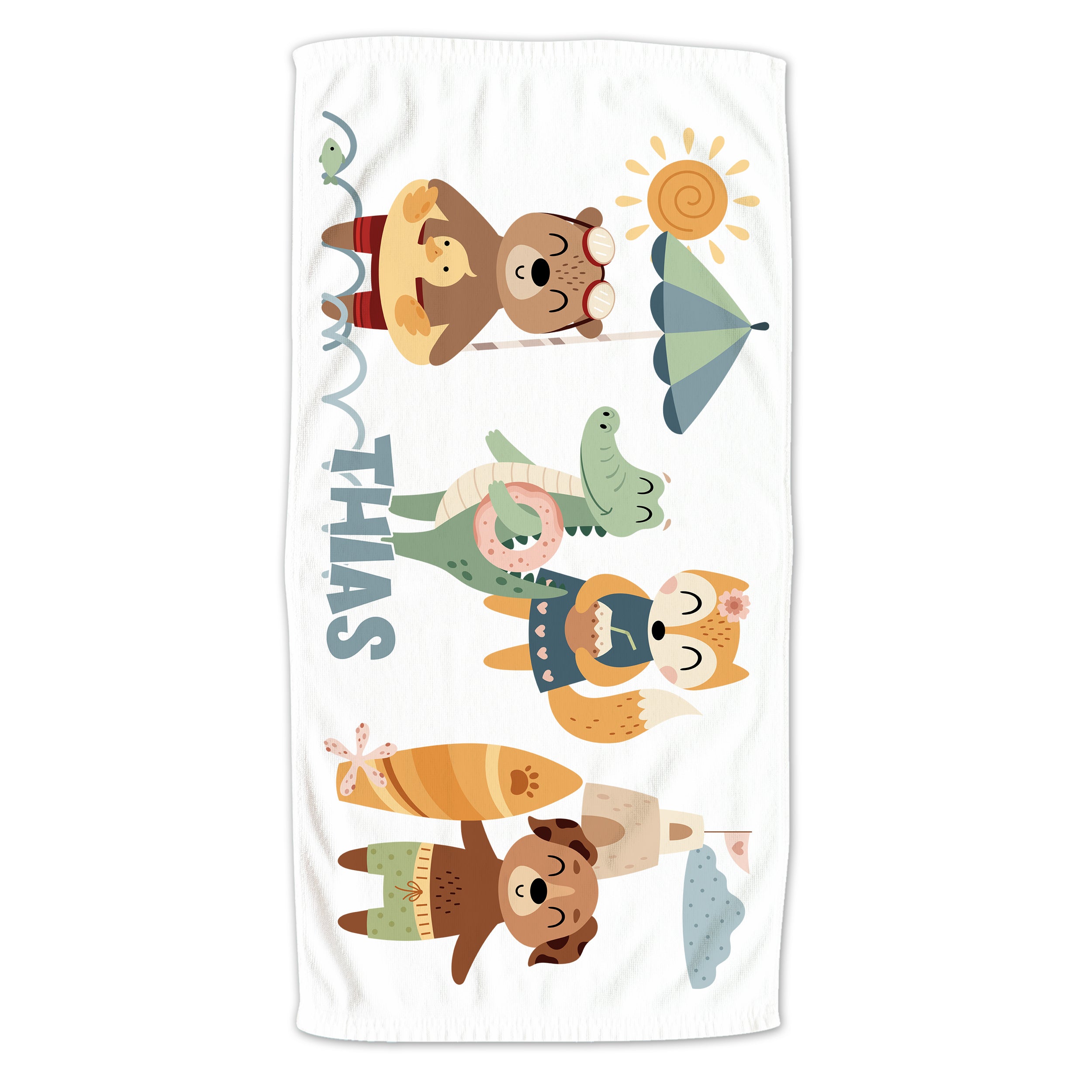 Handtuch mit tierischen Freunden