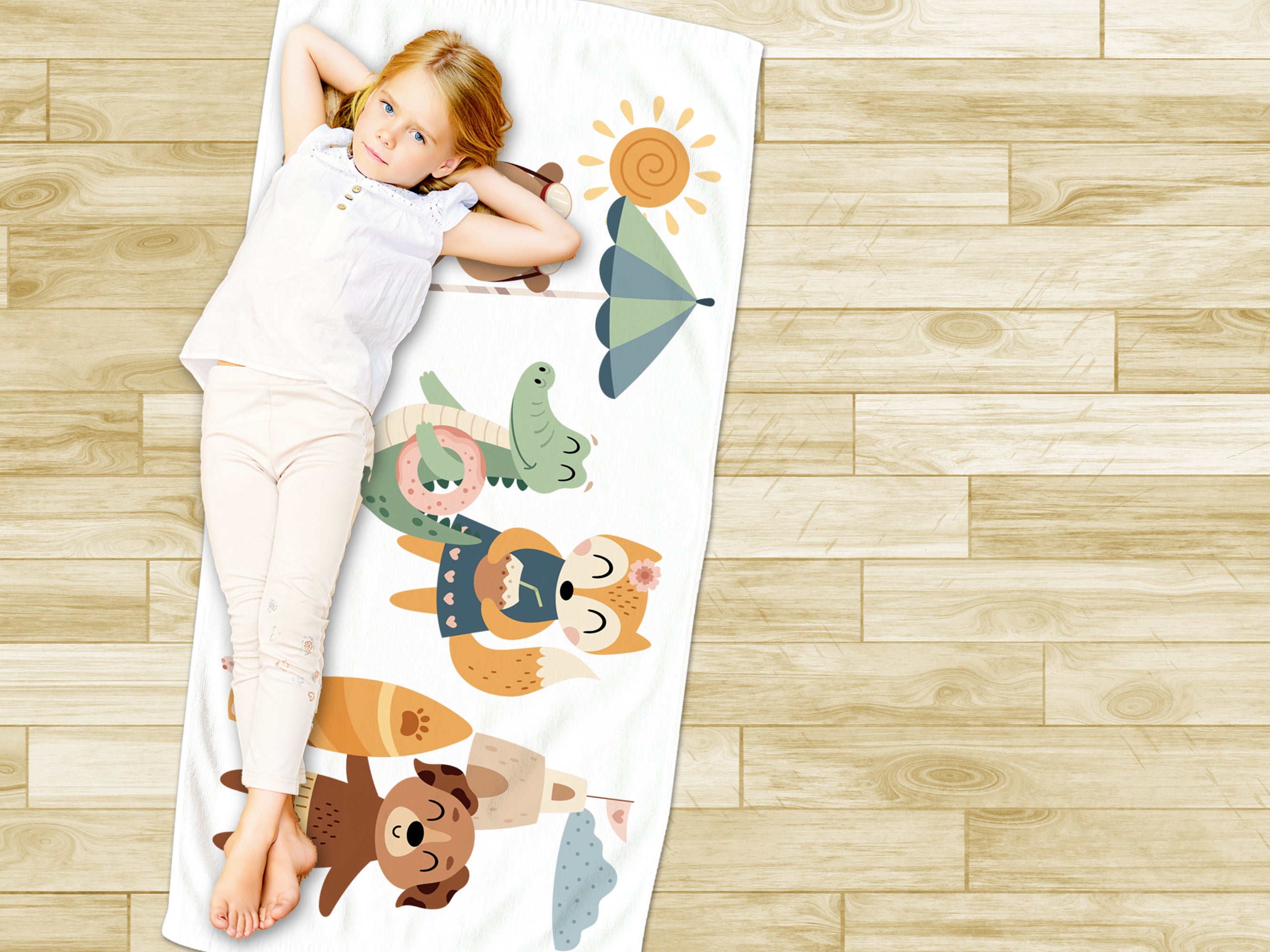 Handtuch mit tierischen Freunden