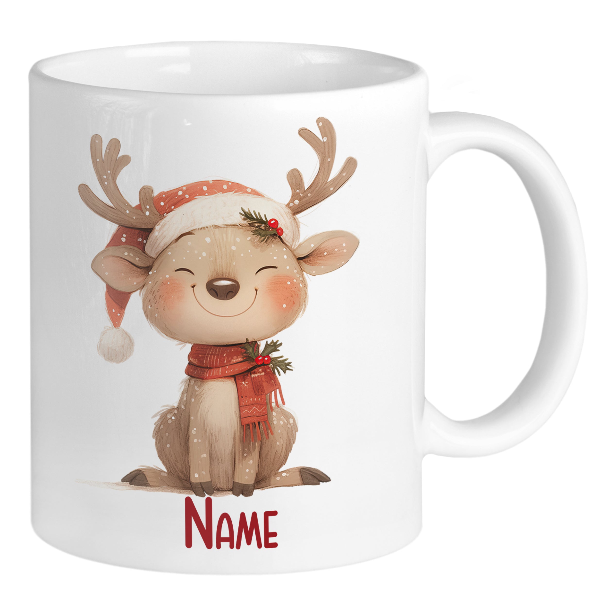 Weihnachtstasse mit Rentier