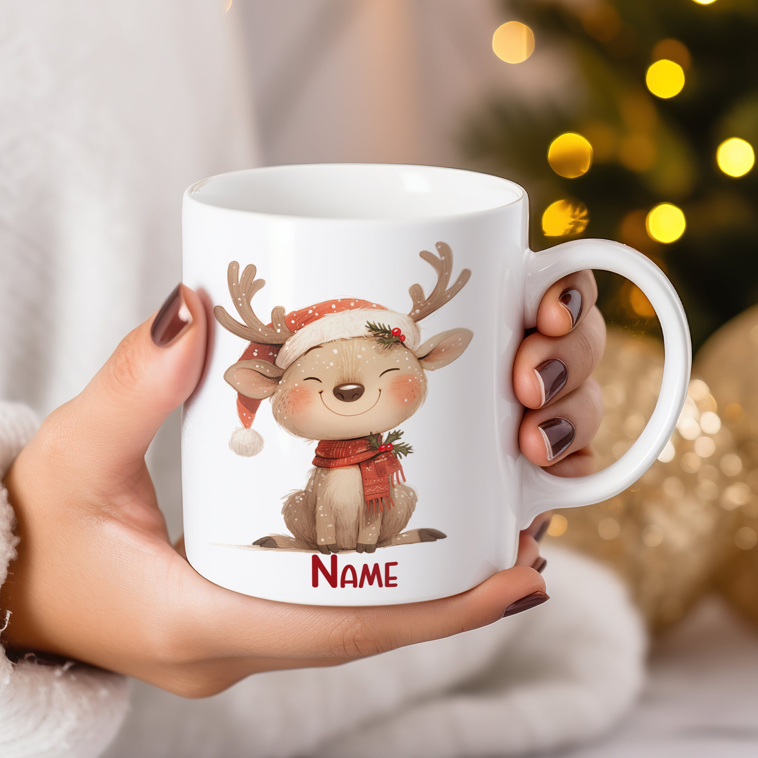 Weihnachtstasse mit Rentier