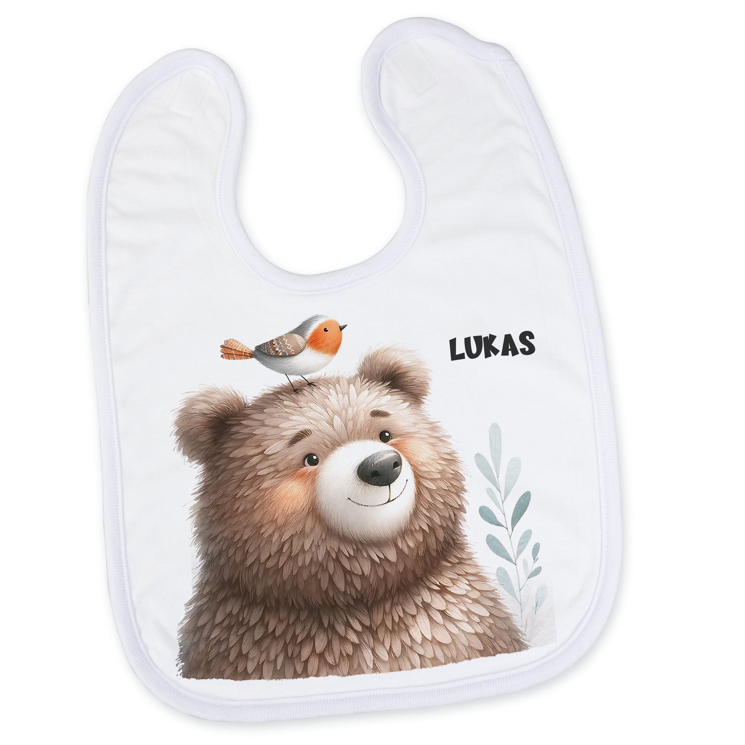 Lätzchen Bär mit Vogel