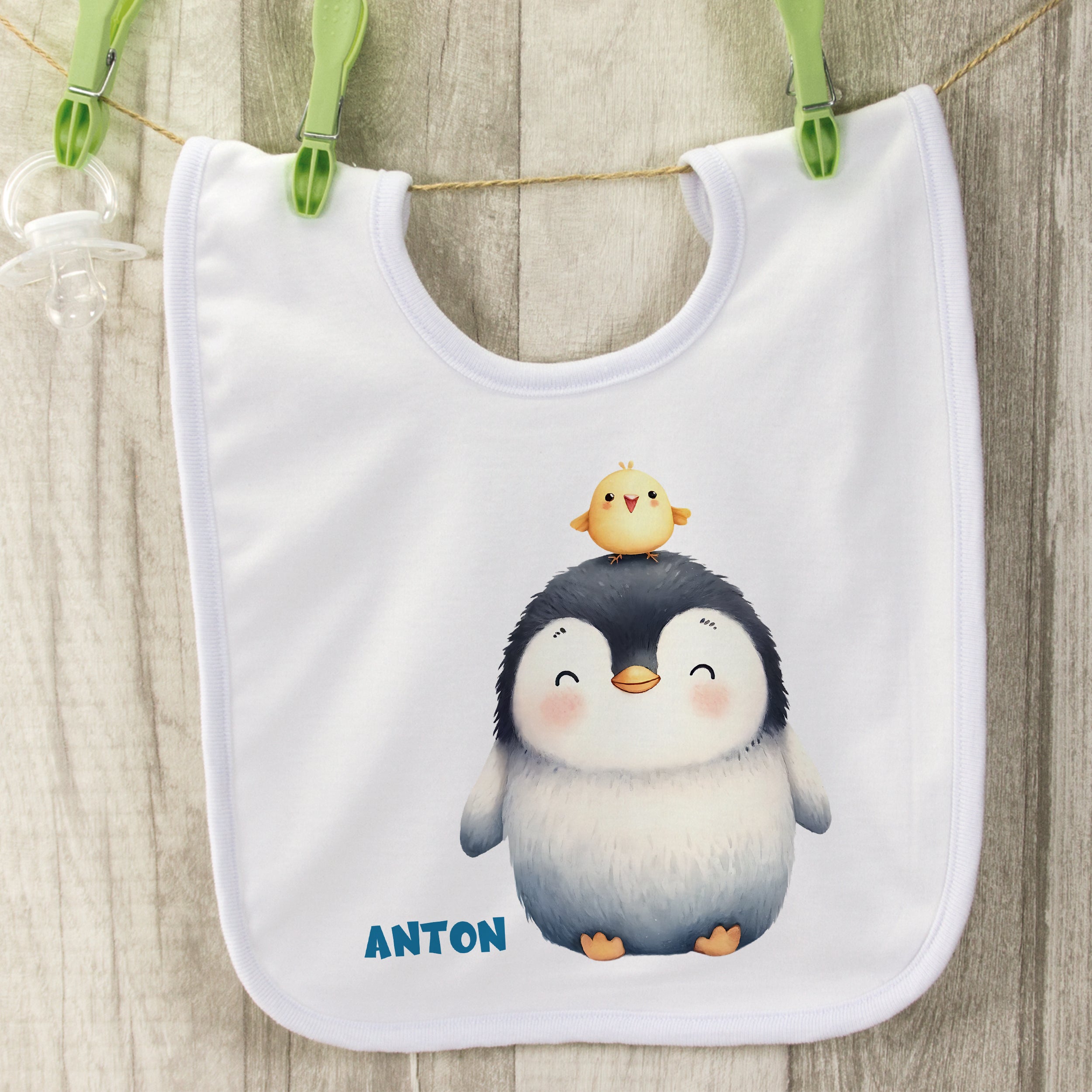 Lätzchen Penguin mit Küken