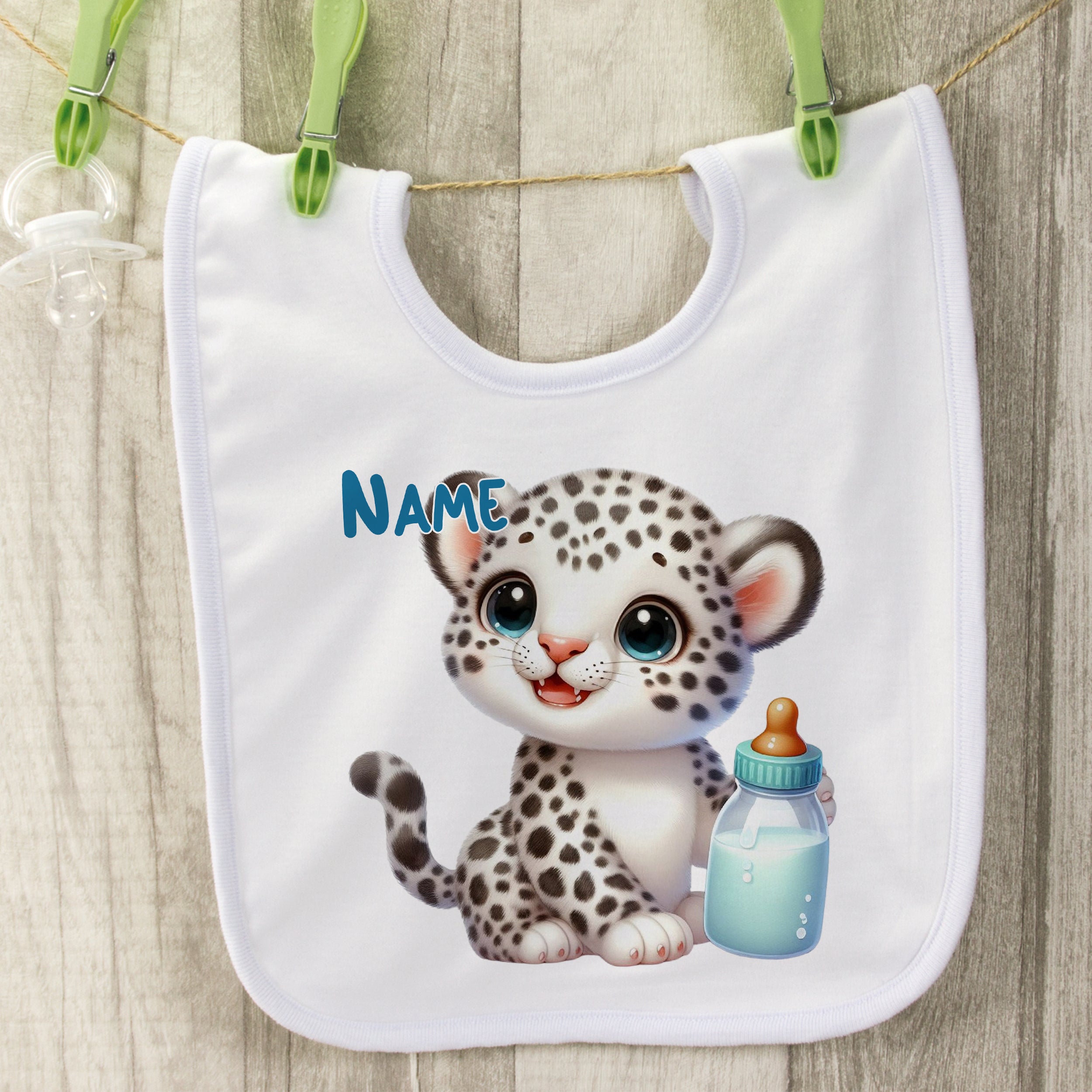 Baby Lätzchen mit niedlichem Leoparden