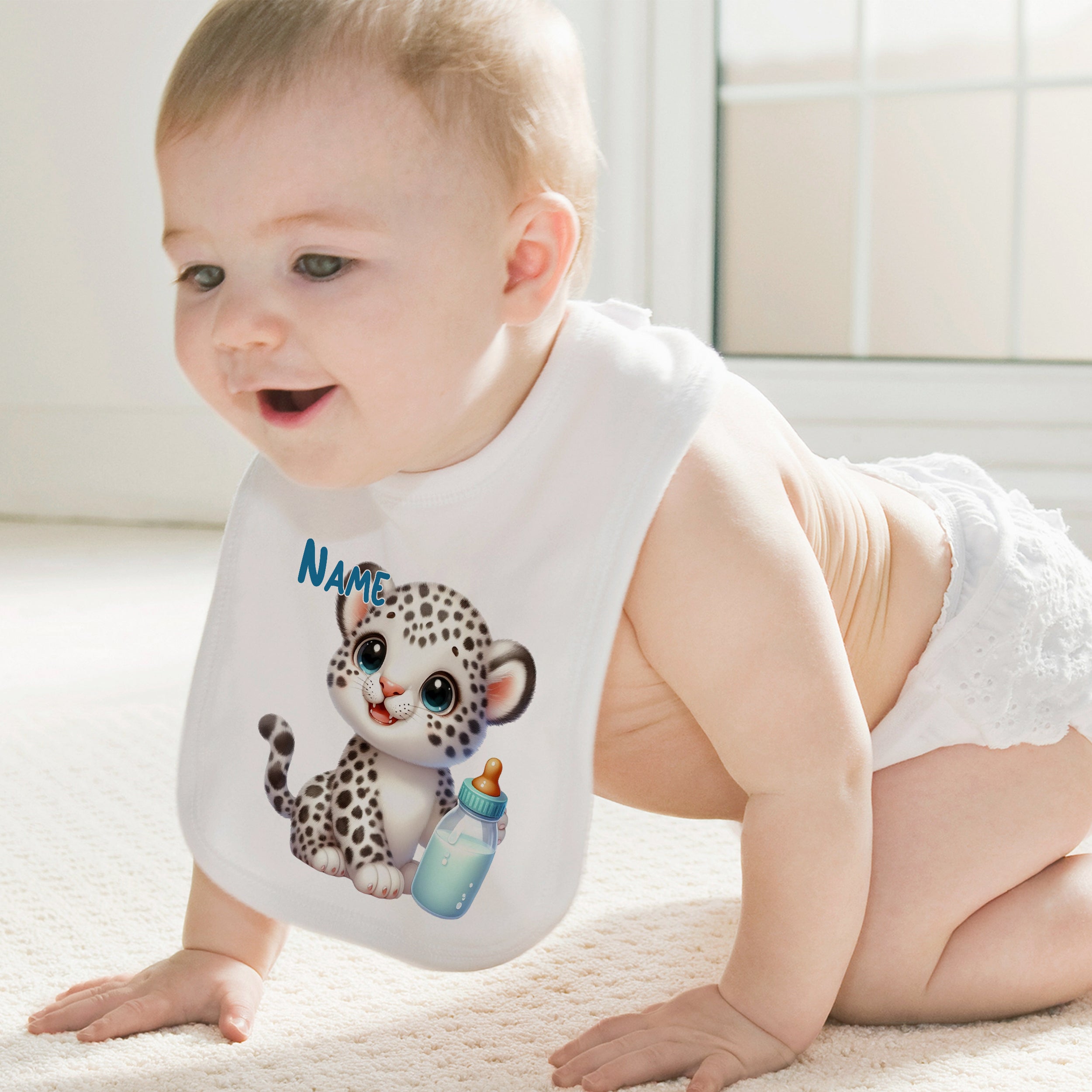 Baby Lätzchen mit niedlichem Leoparden