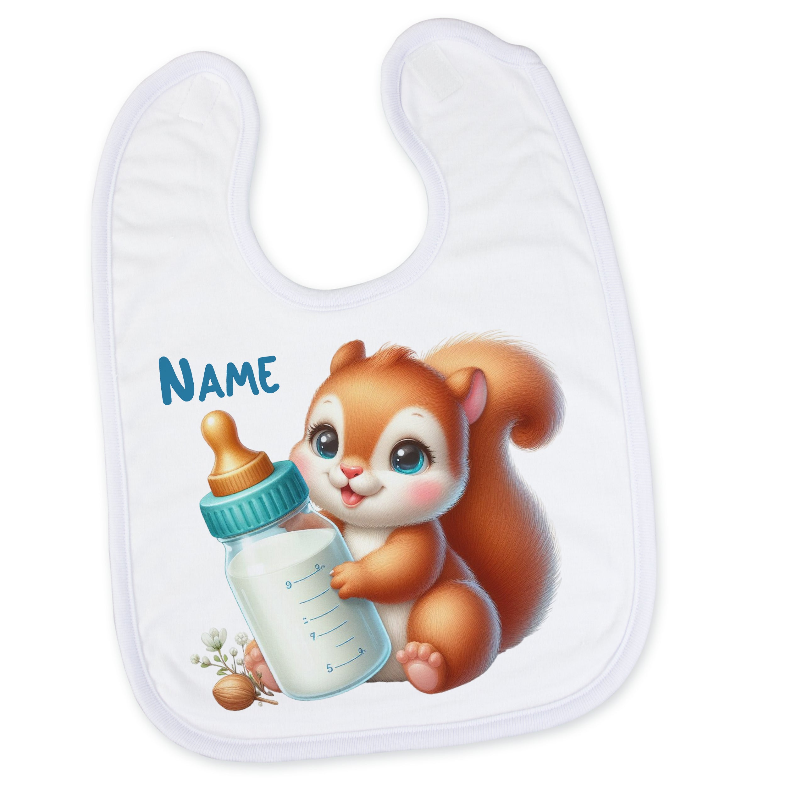 Baby Lätzchen mit niedlichem Eichhörnchen