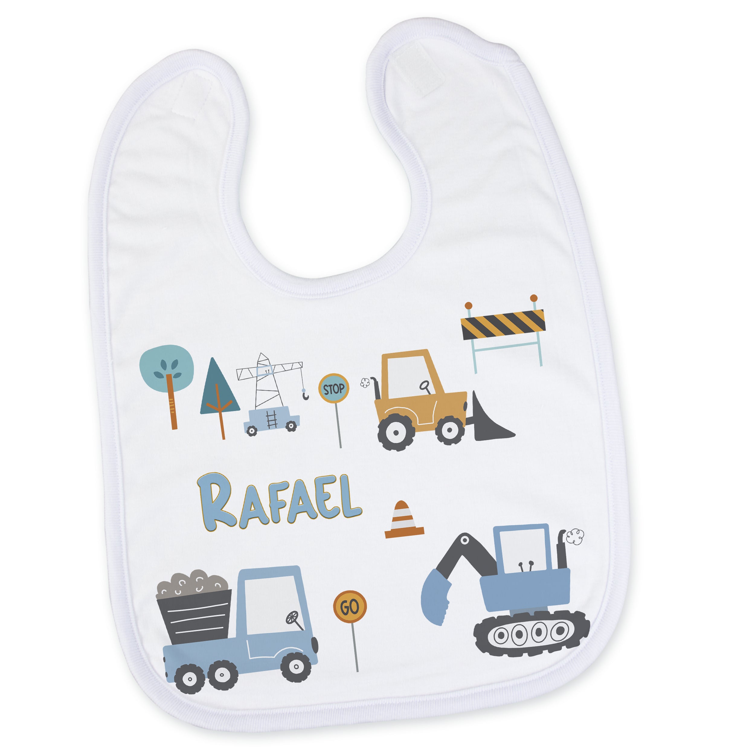 Baby Lätzchen Baustellenmotiv - Für kleine Bauarbeiter