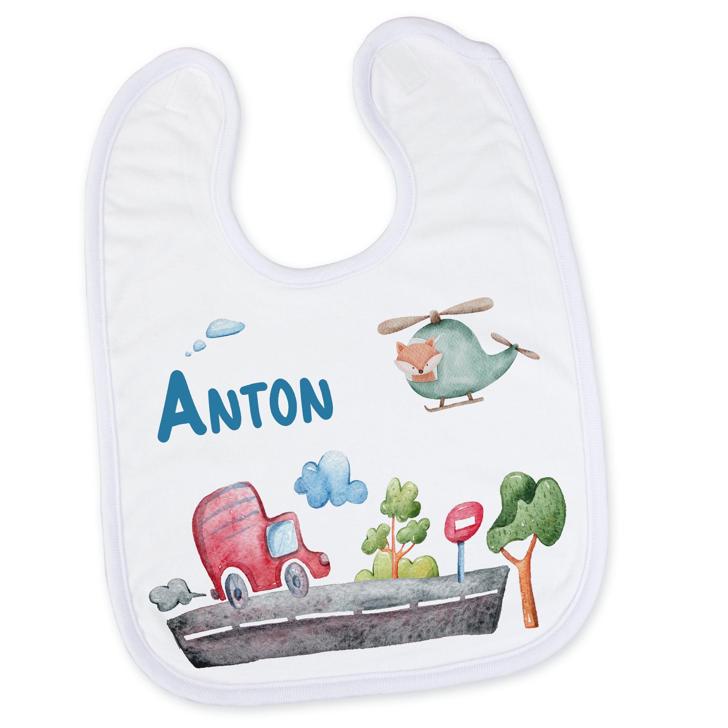 Baby Lätzchen mit Fahrzeugen