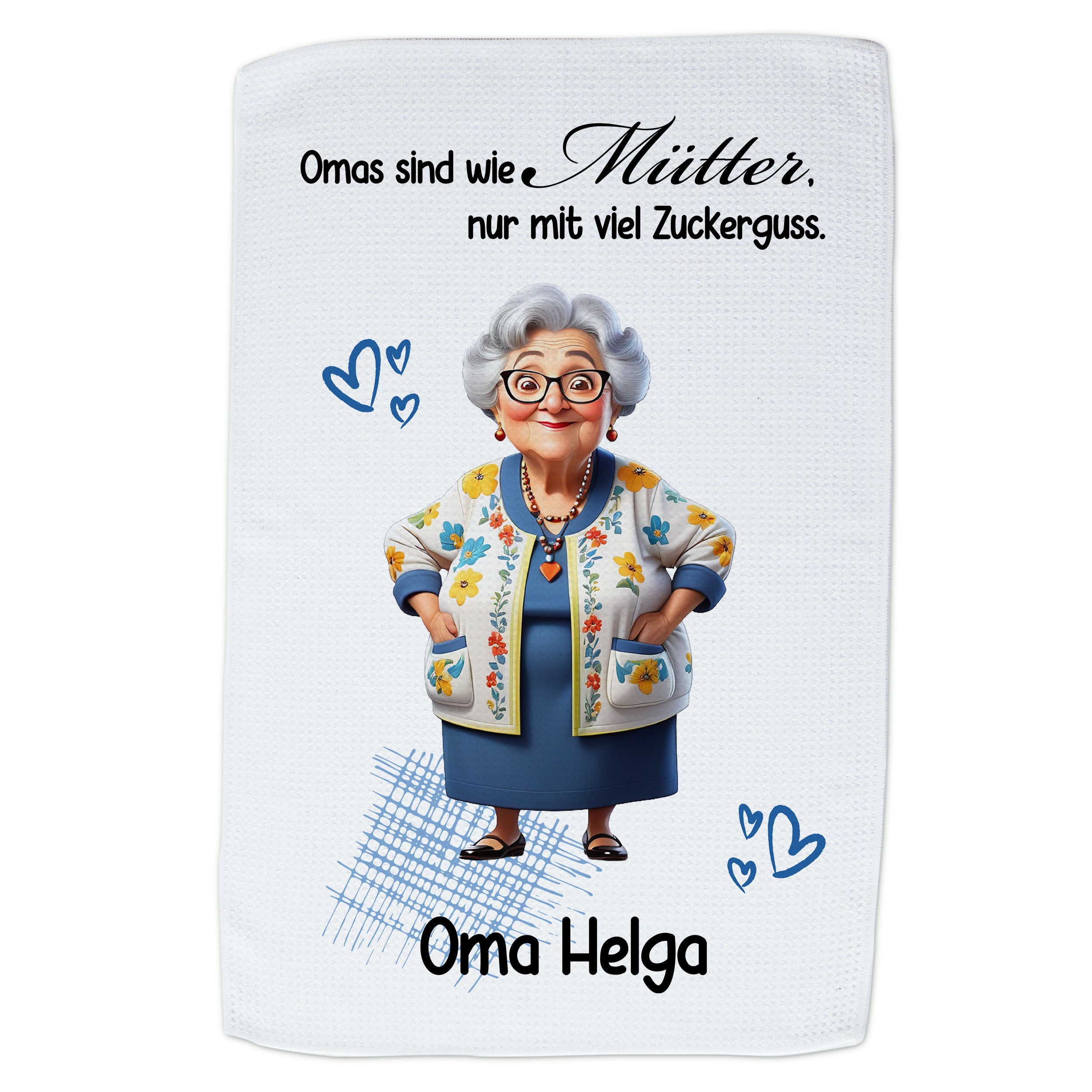 Geschirrtuch Oma mit Spruch