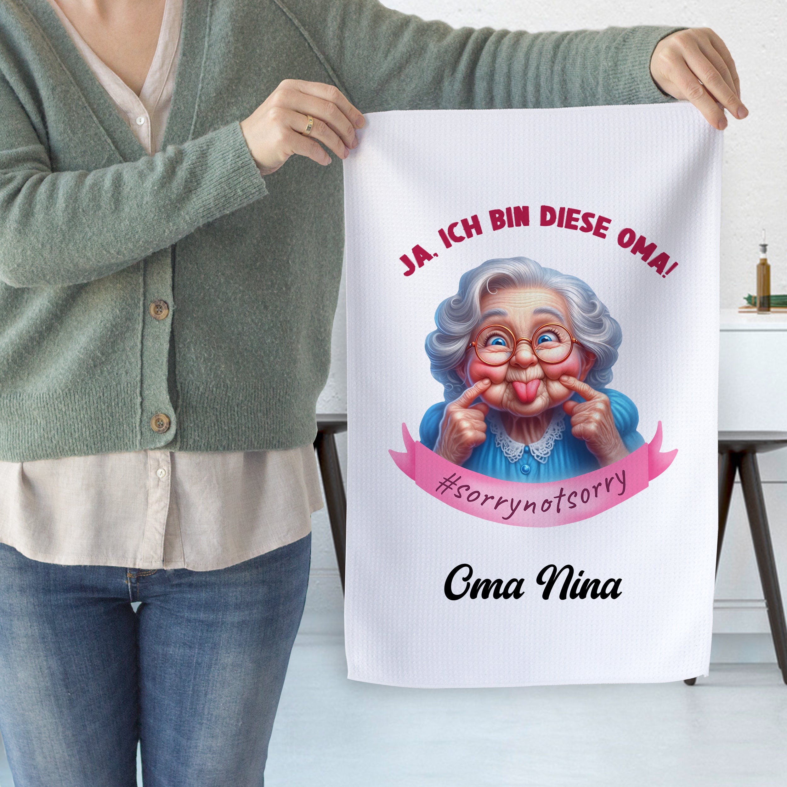Geschirrtuch Oma - Für ein Lächeln in der Küche