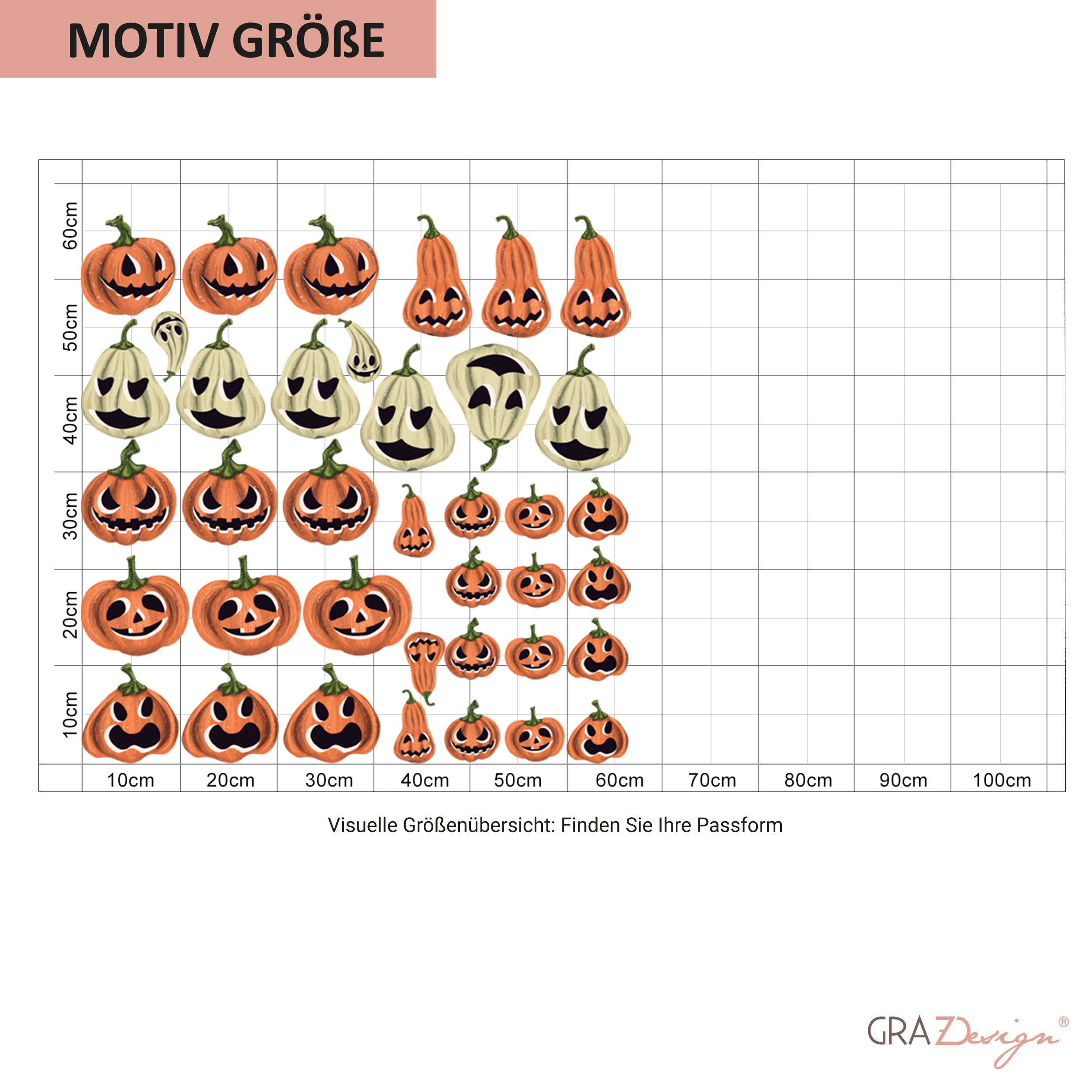 Wandtattoo Kürbisse