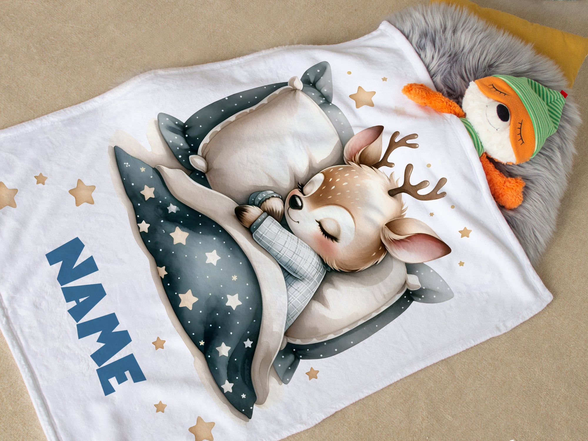 Babydecke schlafendes Reh