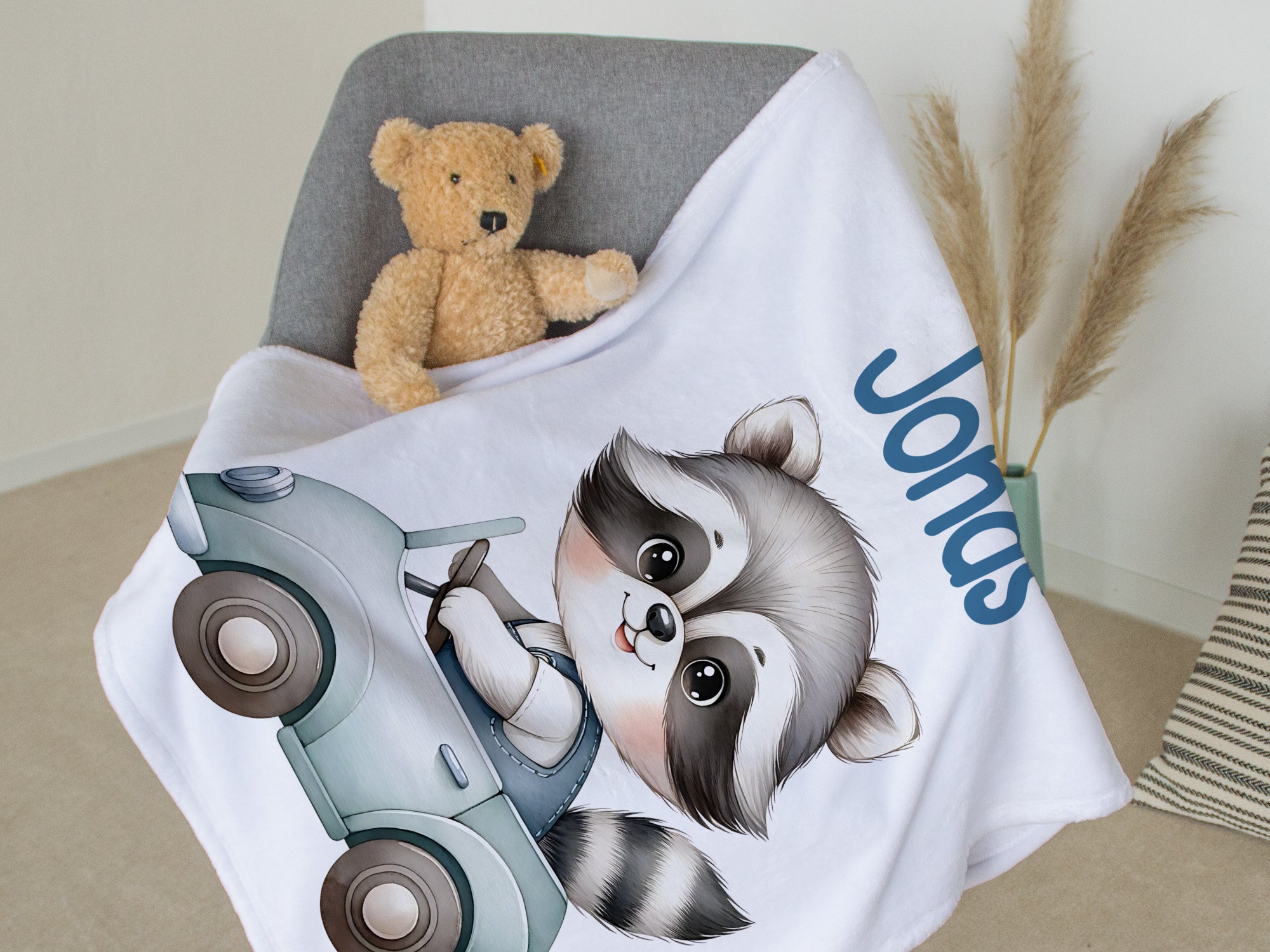 Babydecke mit Waschbär