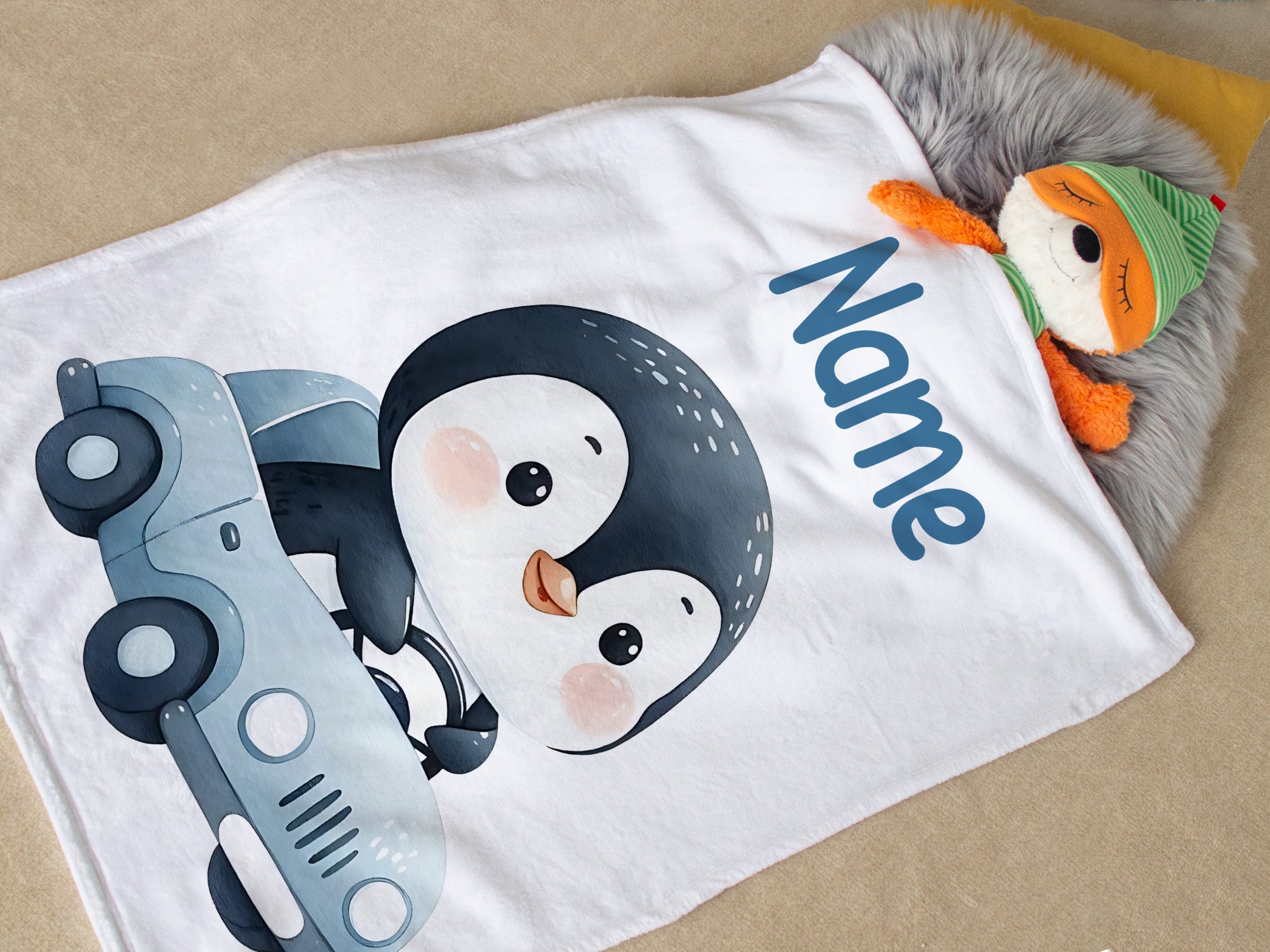 Babydecke Pinguin