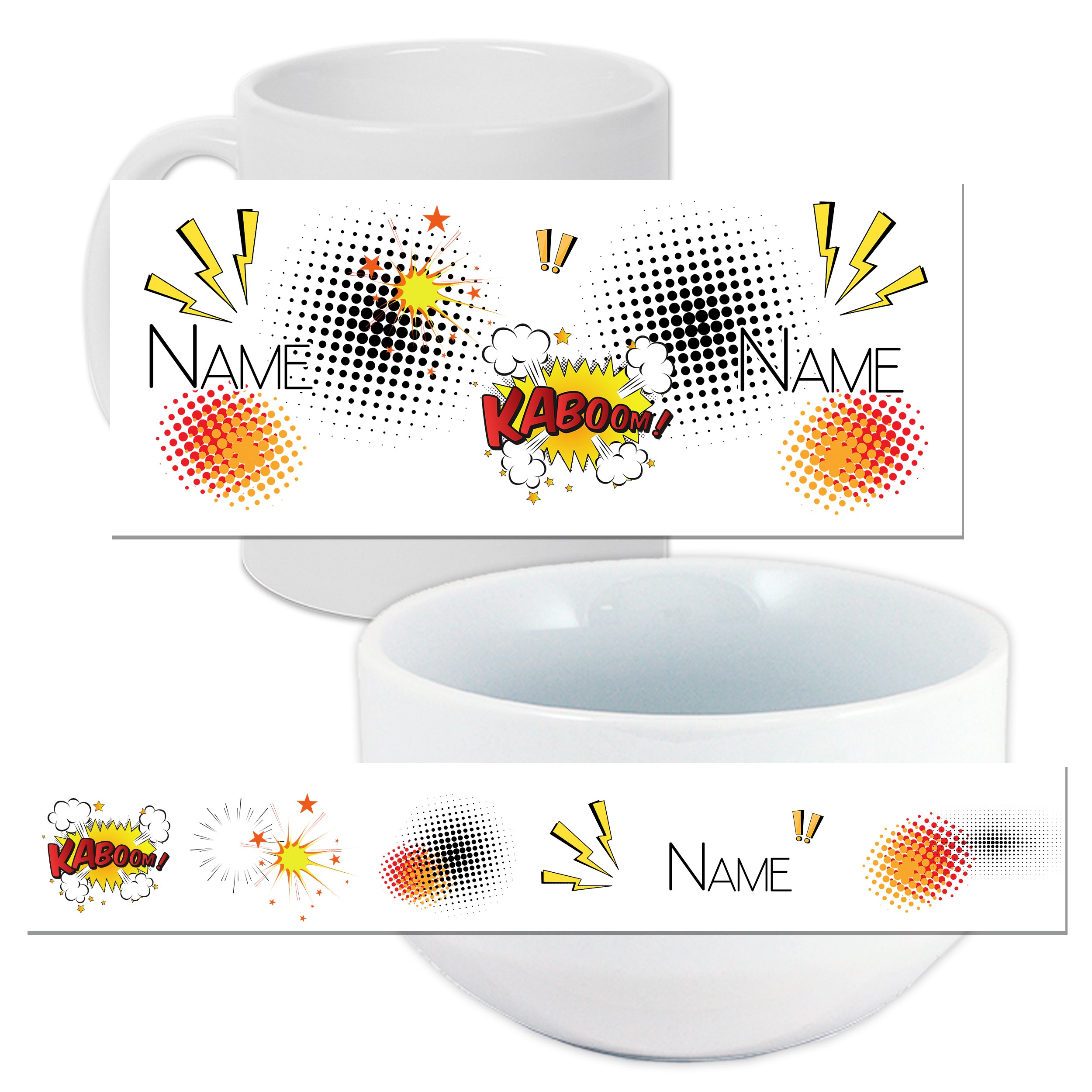 Frühstücksset Müslischale mit Tasse Pop-Art