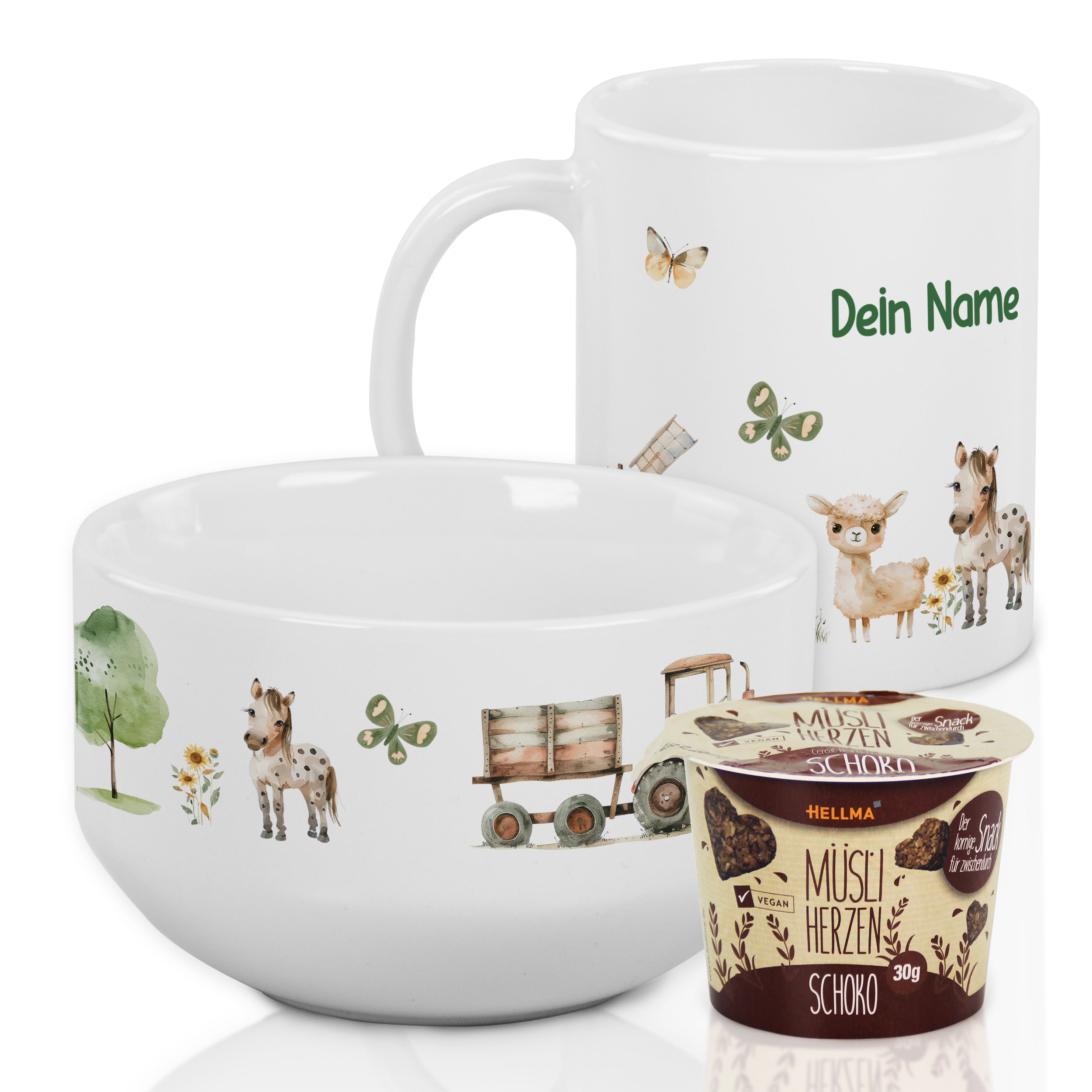 Frühstücksset Bauernhoftiere